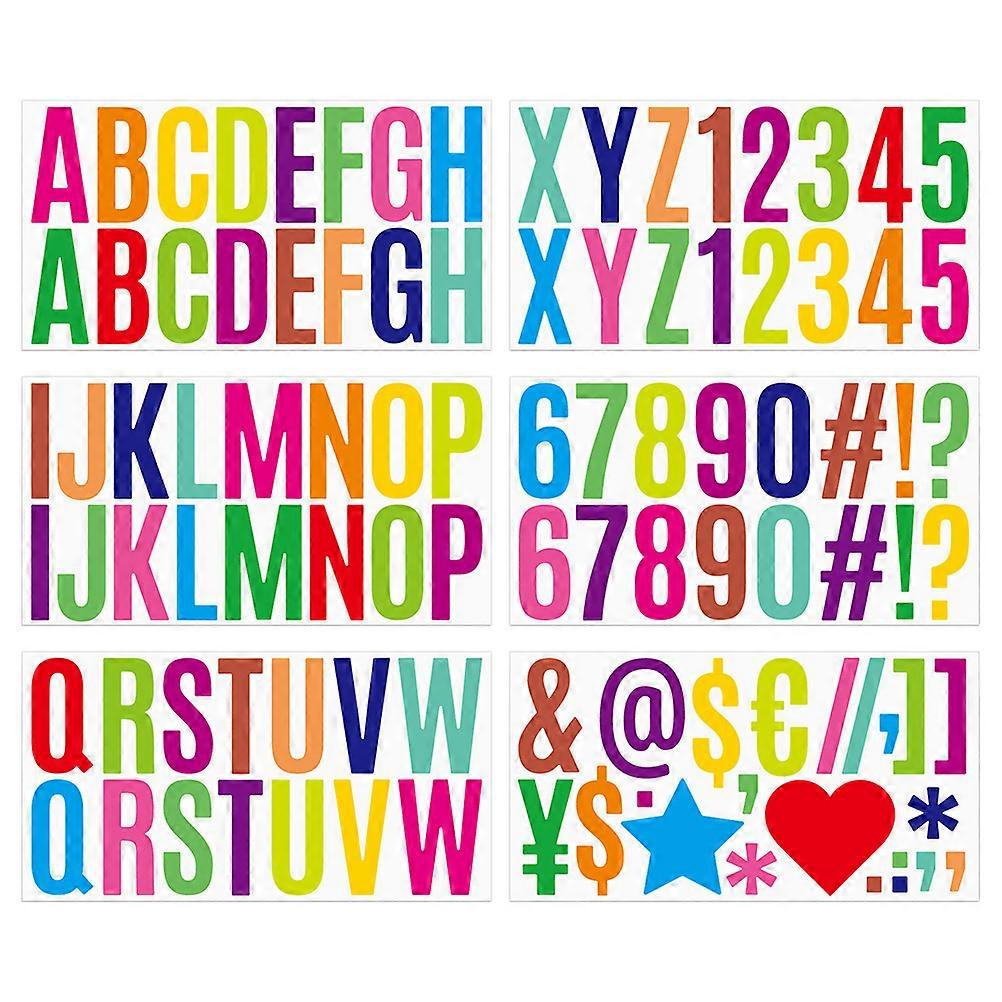 Ευέλικτες αυτοκόλλητες ετικέτες αριθμού επιστολών 6 βινυλίου φύλλων ανάμεικτο χρώμα για τους εκπαιδευτικούς παιδιών Υπάλληλοι γραφείου