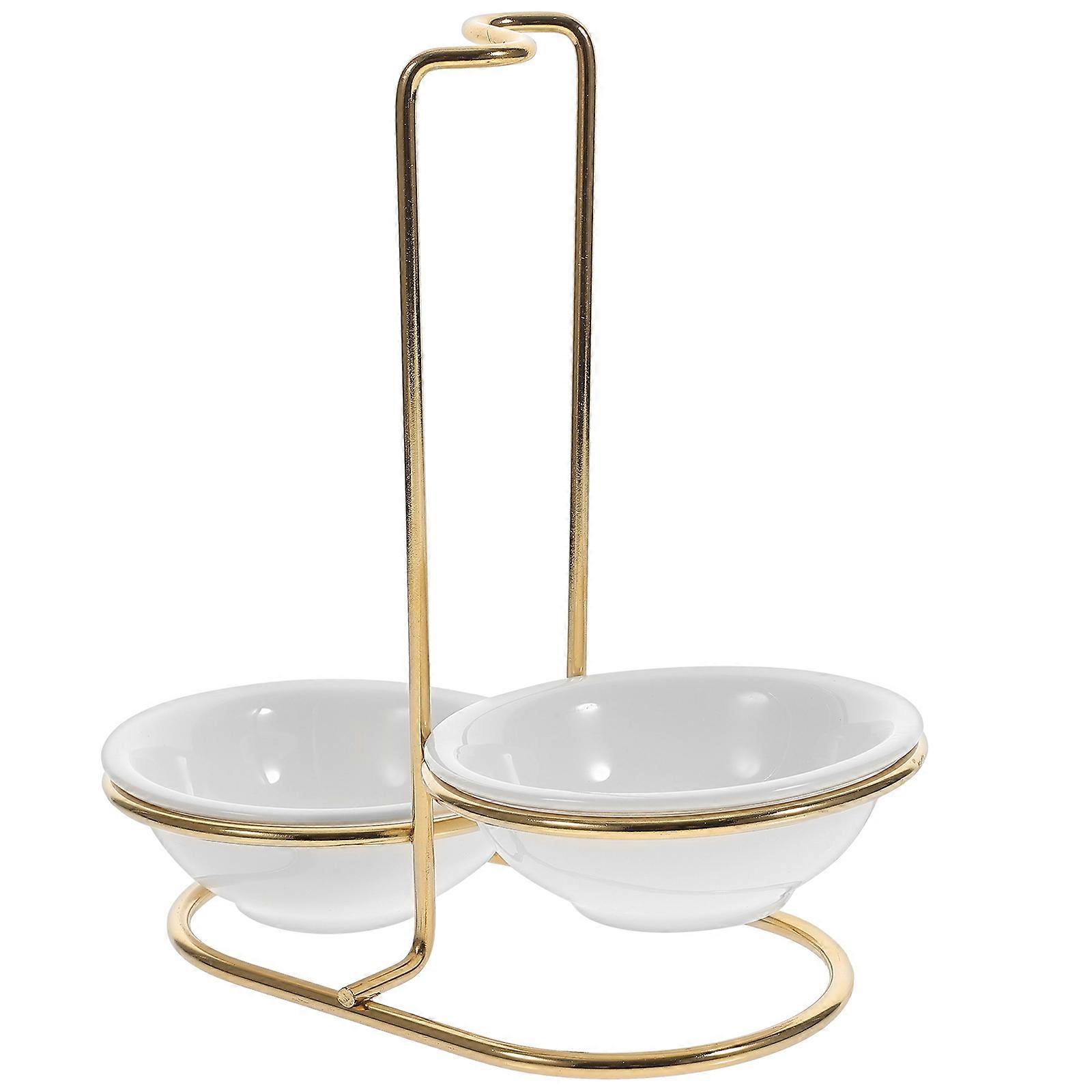 Multi Function Spoon Rest Golden Color Kitchen Utensil Storage For Household Users 1 Set