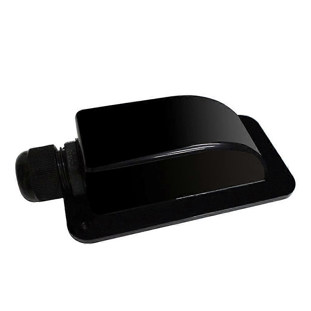 ABS Junction Box for Solar Power - Weatherproof Black Double Cable Entry Grommet for Yacht Modifications, Single Hole Design