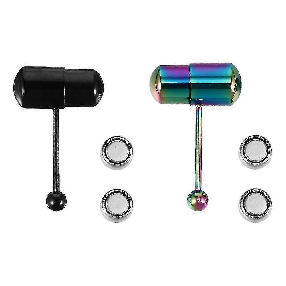 2pcs Vibrating Tongue Ring Stainless Steel Tongue Piercing Jewelry for  Women & Men | Fruugo UK