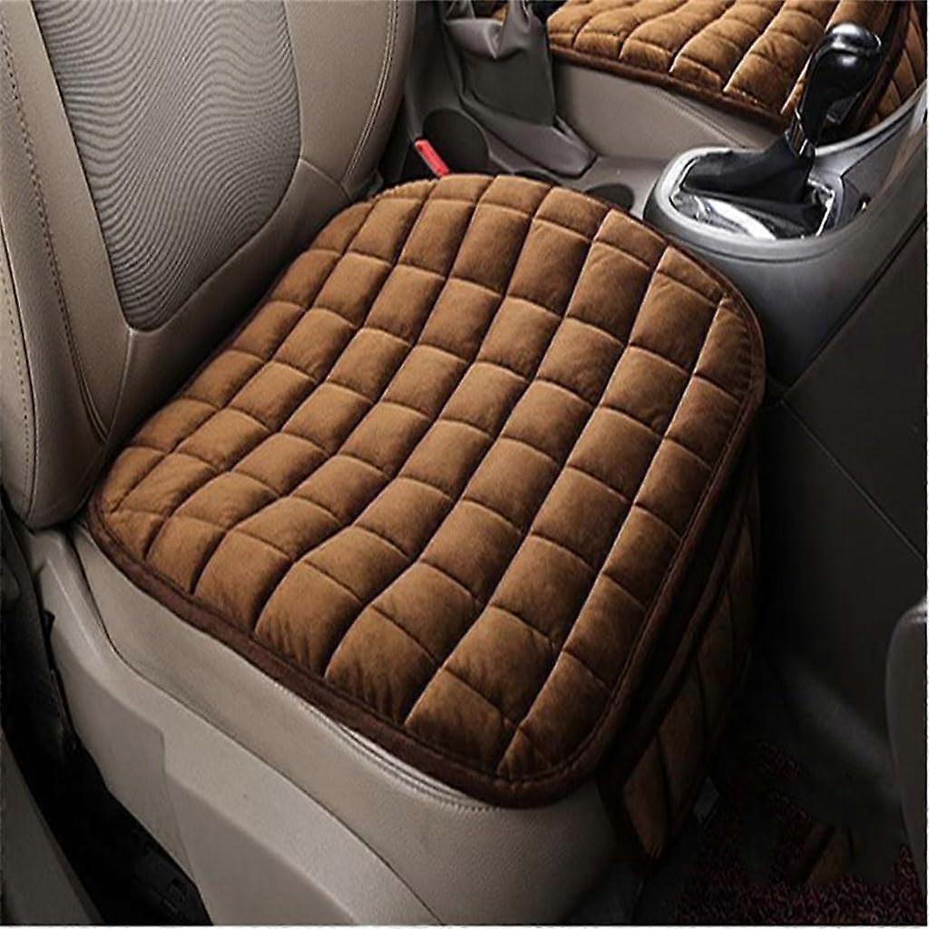 Auto Winter Seat Cushion for Acura CDX 2016, Comfortable Breathable Plush NonSlip, F2xBrown Front Row