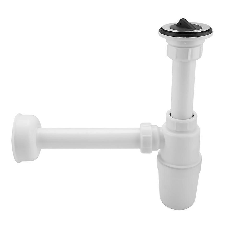 Durable, rust-proof plastic trap with sink strainer that eliminates contamination