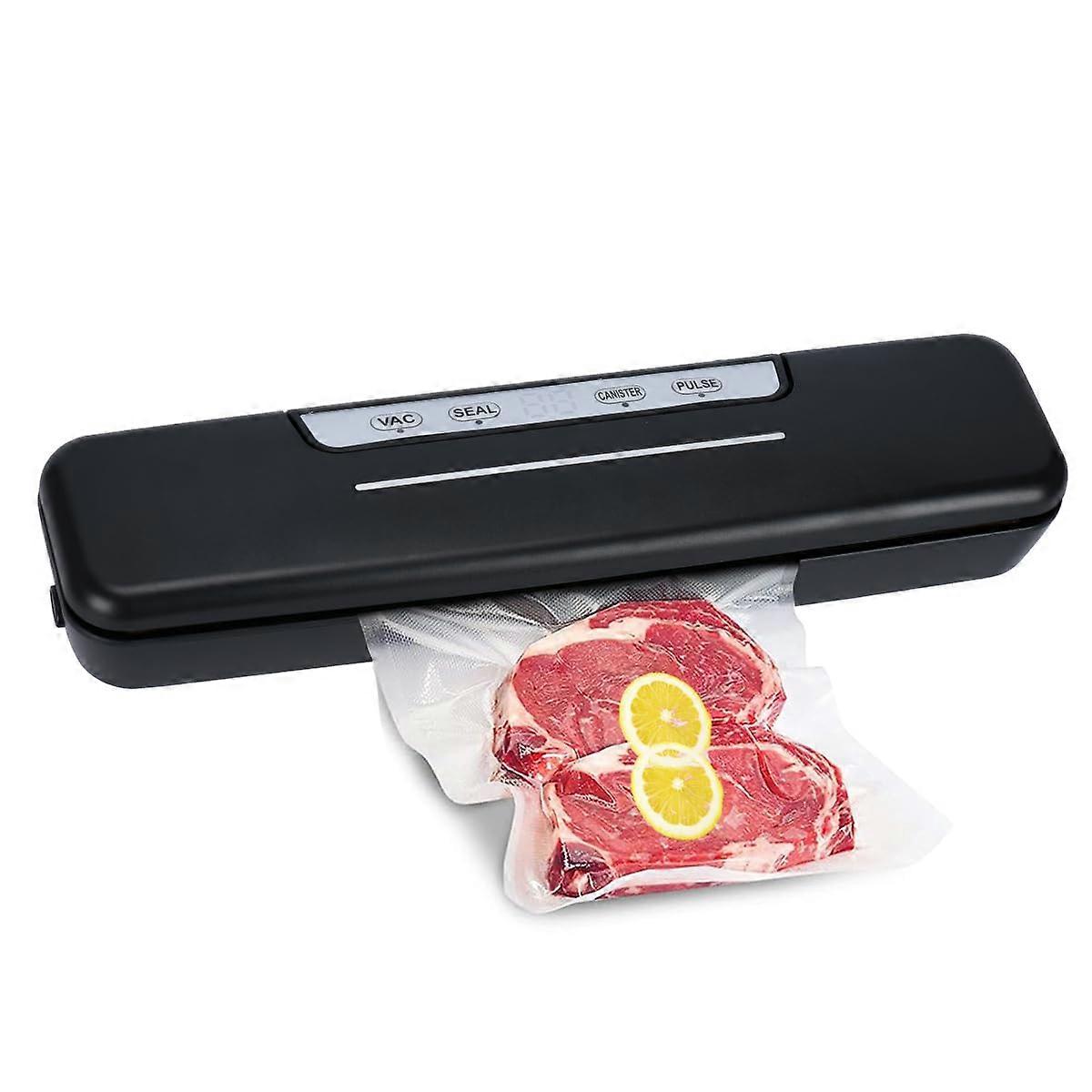 Scelleuse sous vide, machine à emboîter les aliments sous vide avec 20 sacs scellés à une touche / machine à sceller sous vide à sec sous vide. (Scelleuse sous vide) machine à vide Noir
