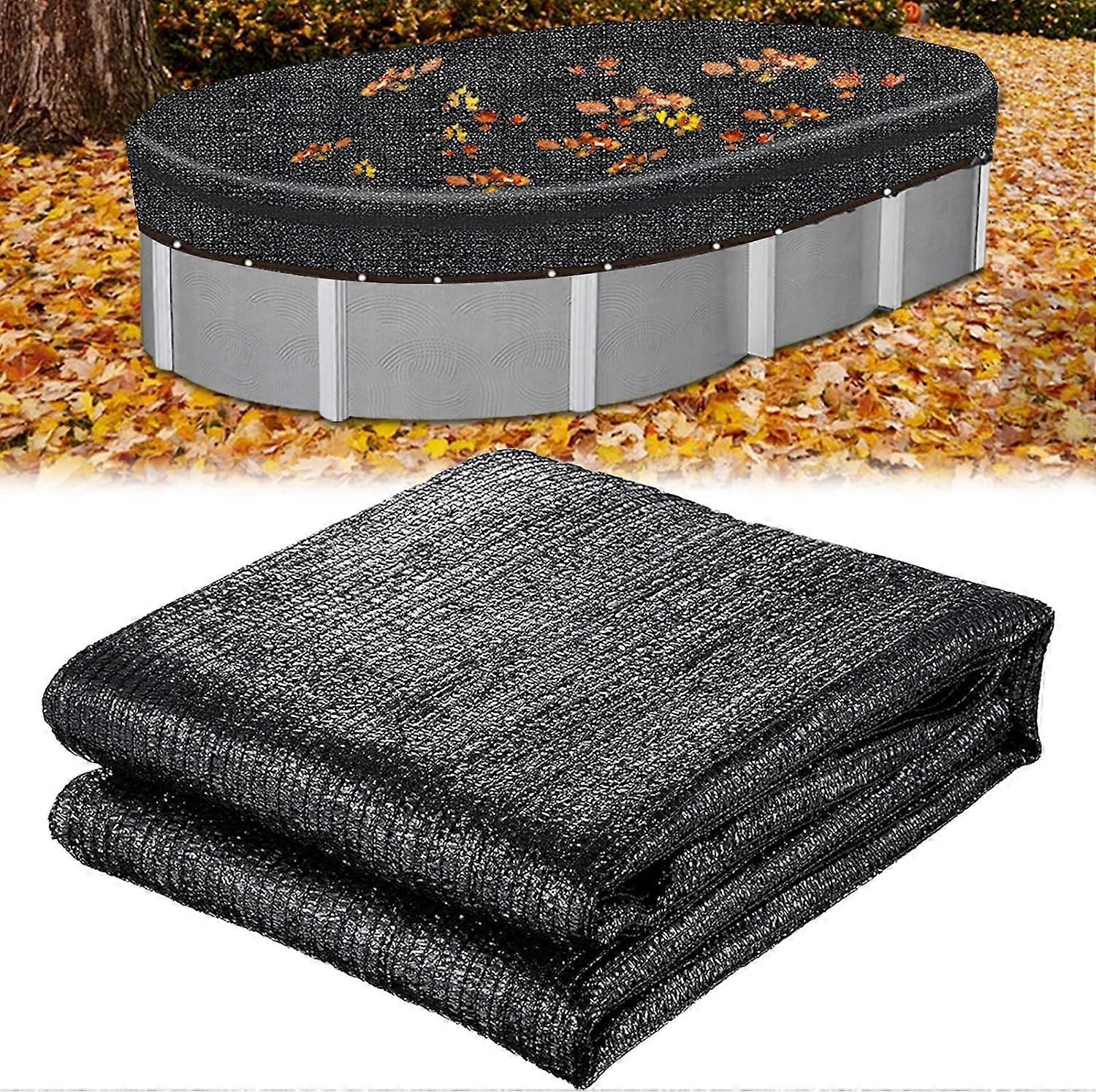 16 Fuß x 32 Fuß ovale Pool-Blatt-Netzabdeckung, feinmaschige ovale oberirdische Schwimmbad-Blatt-Netzabdeckung, Abdeckungsgröße: 20 Fuß x 36 Fuß (einschließlich 4-Fuß-Überlappung