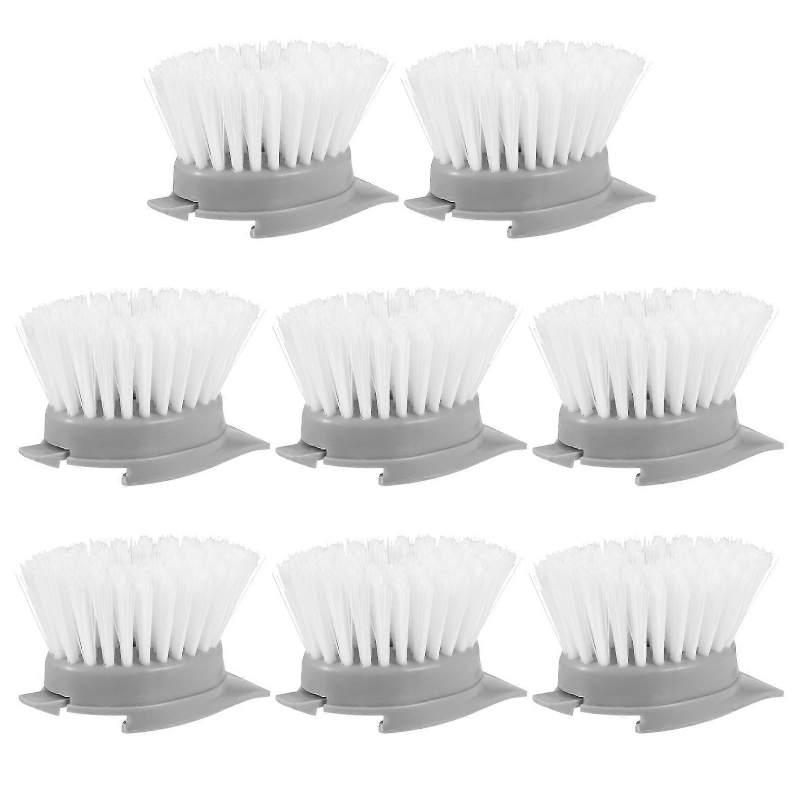 8Pcs Long Handle Cleaning Brush Heads Alternative Liquid Adding Brush Heads