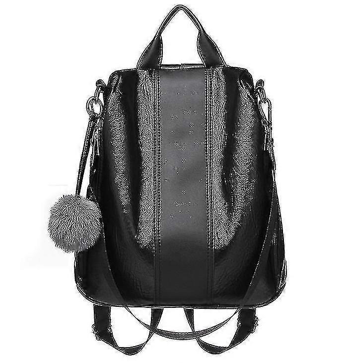 Soft Leather Female Large Capacity Retro Backpack