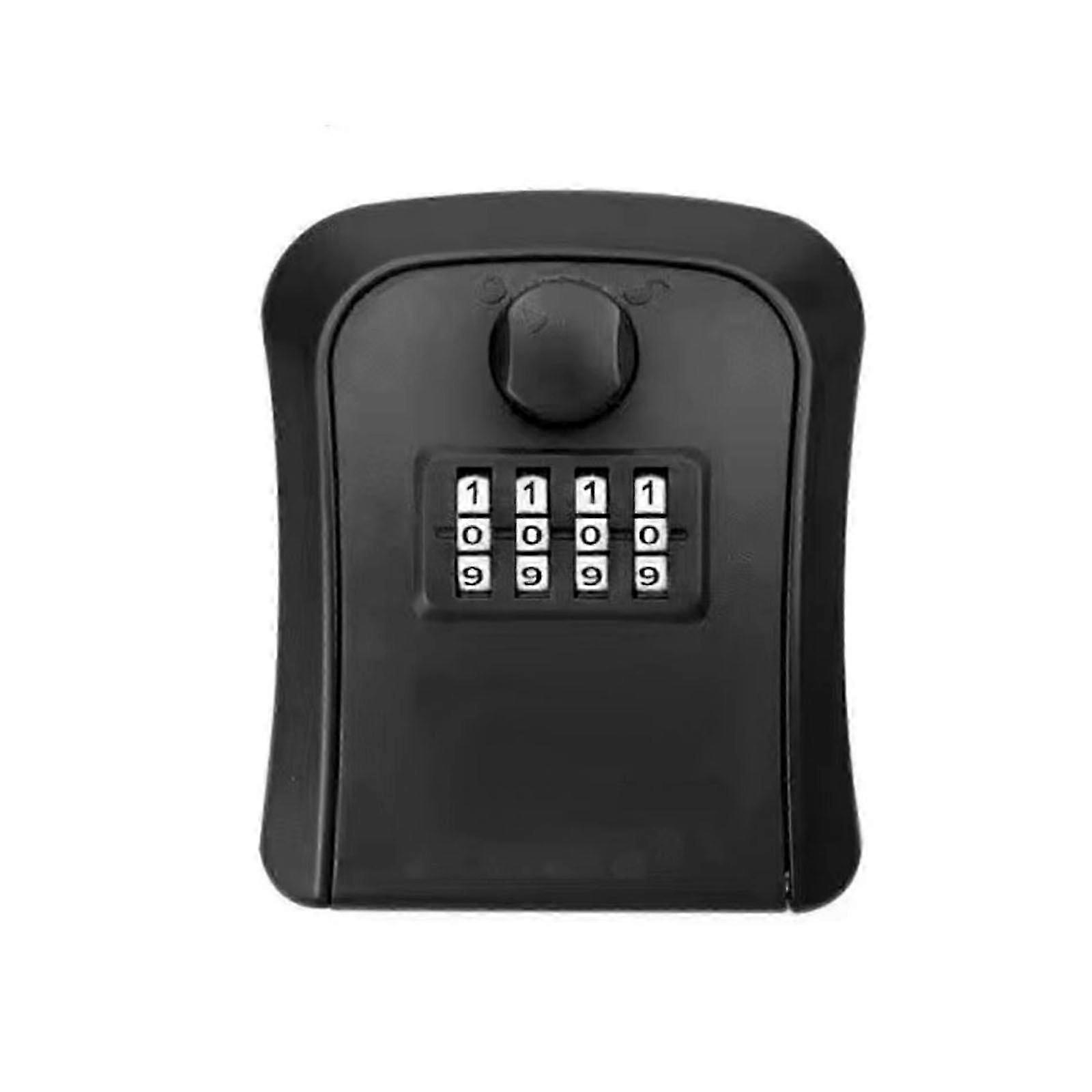 Outdoor Key Lock Box 4-Digit Combination Key Safe Lockboxs Wall Mounted Key Hider Resettab