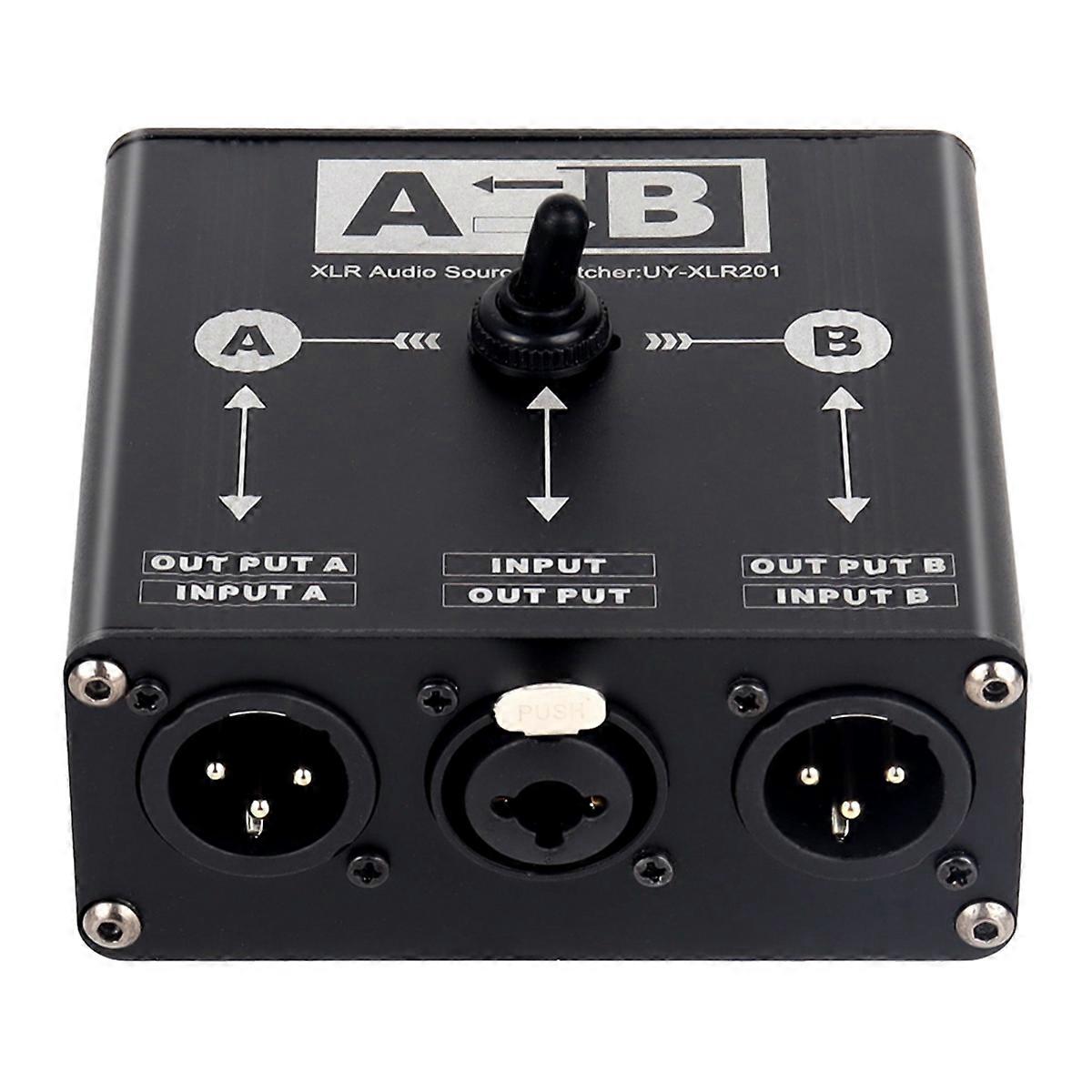 2 in 1 Out or 1 in 2 Out XLR Balanced Audio Source Switcher