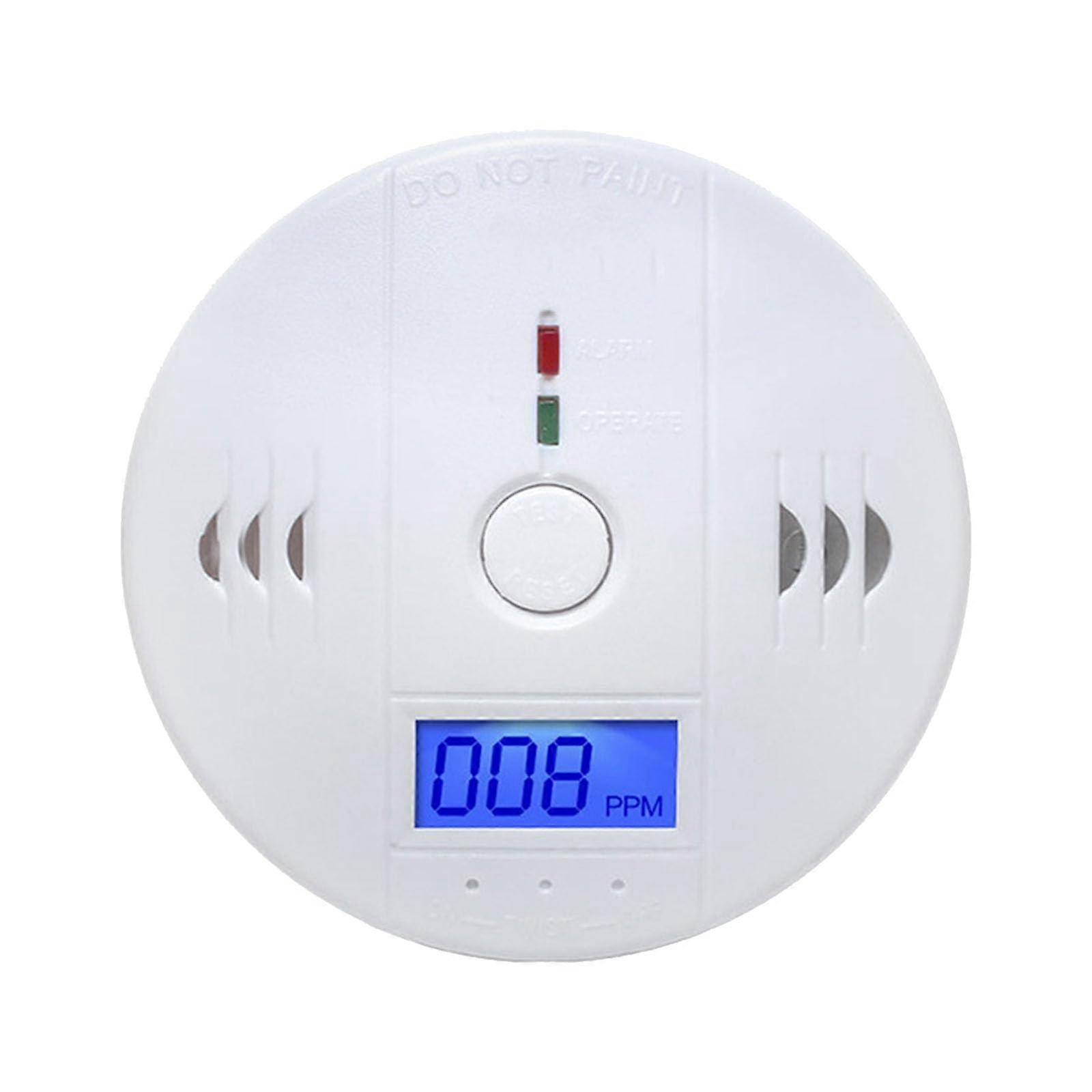 Battery Operated Wireless Carbon Detector With LCD Display And Loud Alarm For Home Safety
