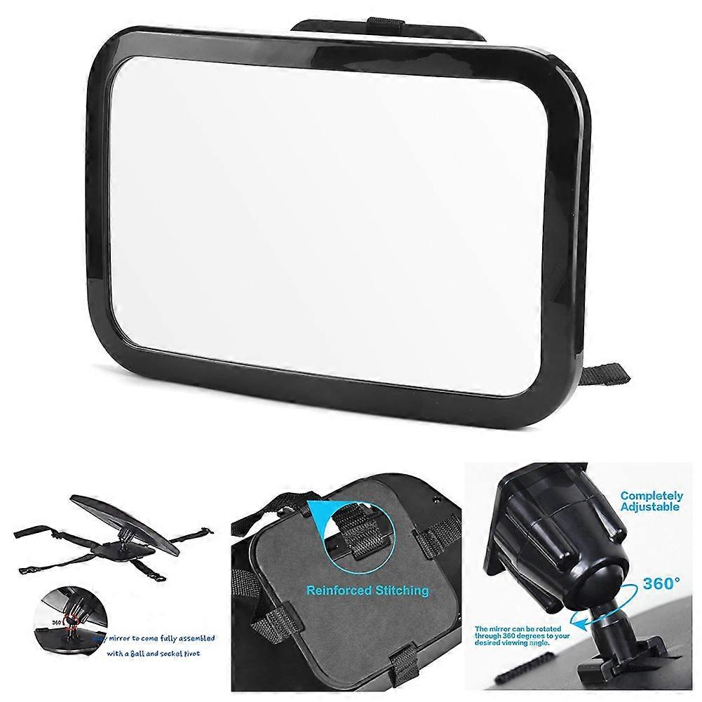 Adjustable Car Rearview Mirror 29x19cm Wide Angle Safety View