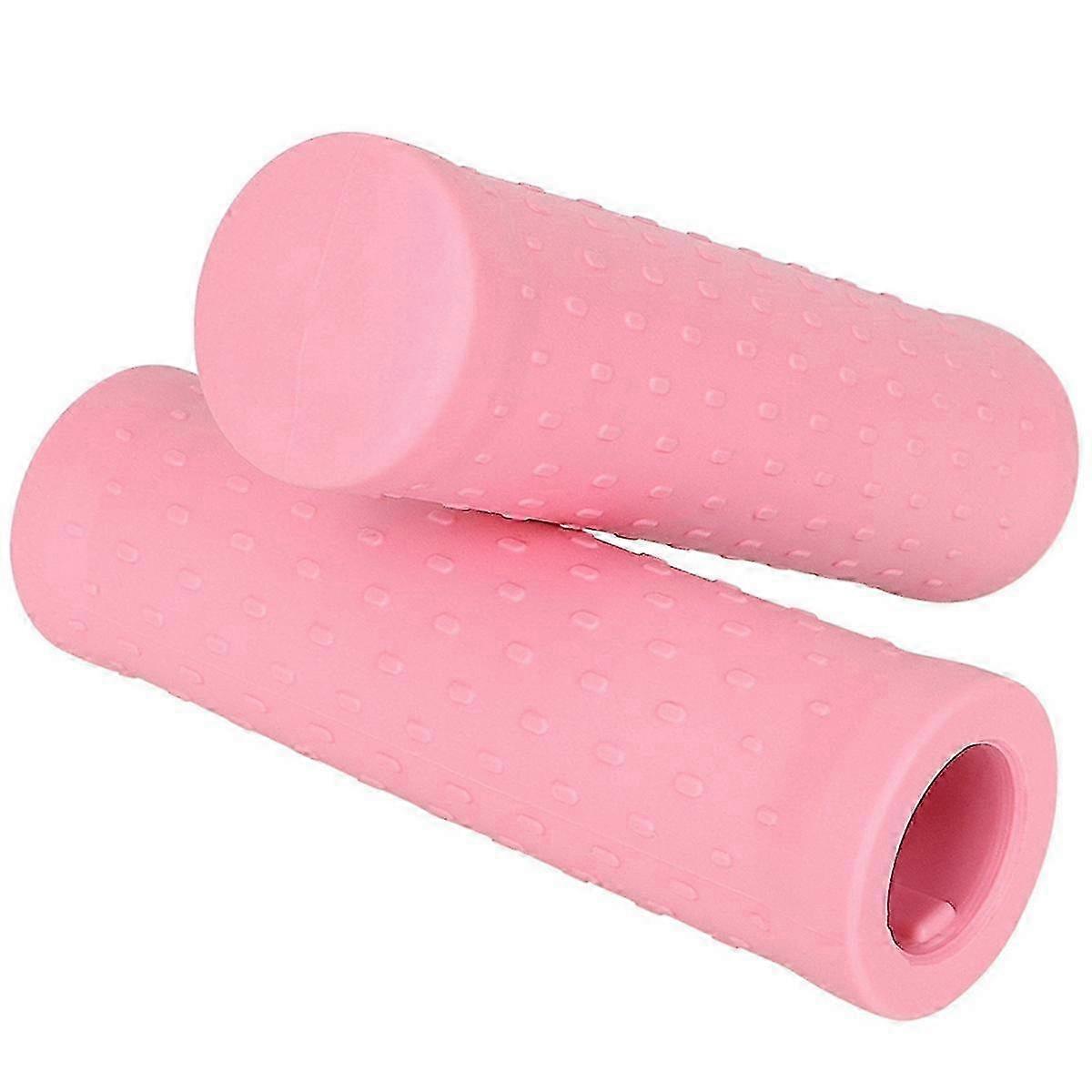 Double Rubber Handlebars, Non-Slip Ergonomic Handlebars, Comfortable Scooter Handlebar Cover Accessories Pink