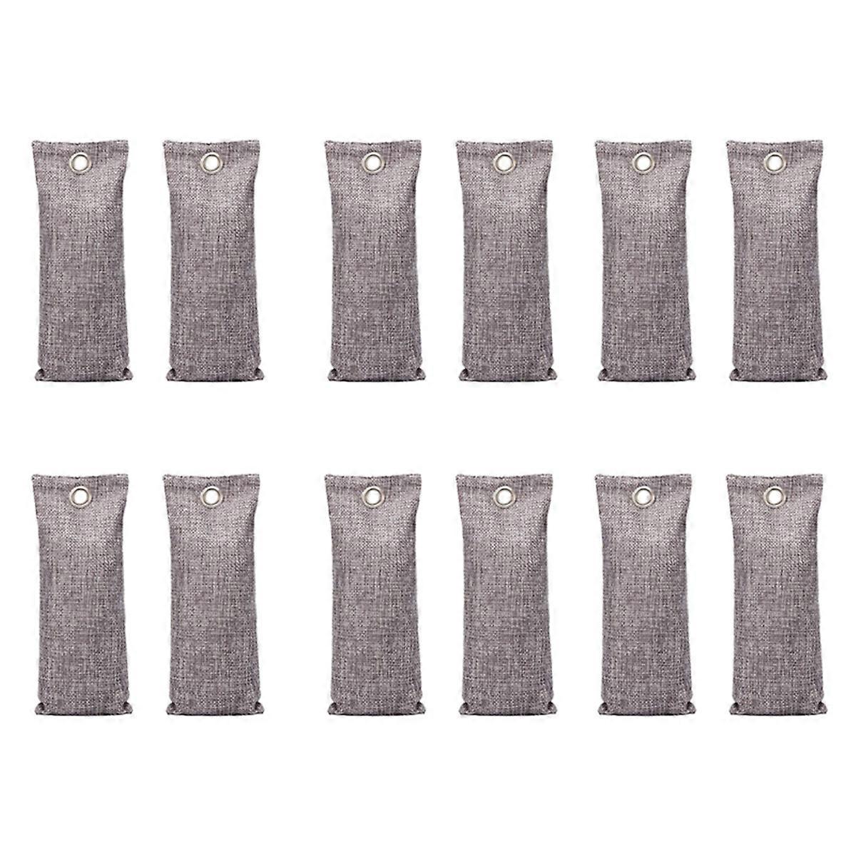 Bamboo Charcoal Air Purifying Bag (12 Pack) 50G Activated Charcoal Odor Absorber Natural Air Freshen