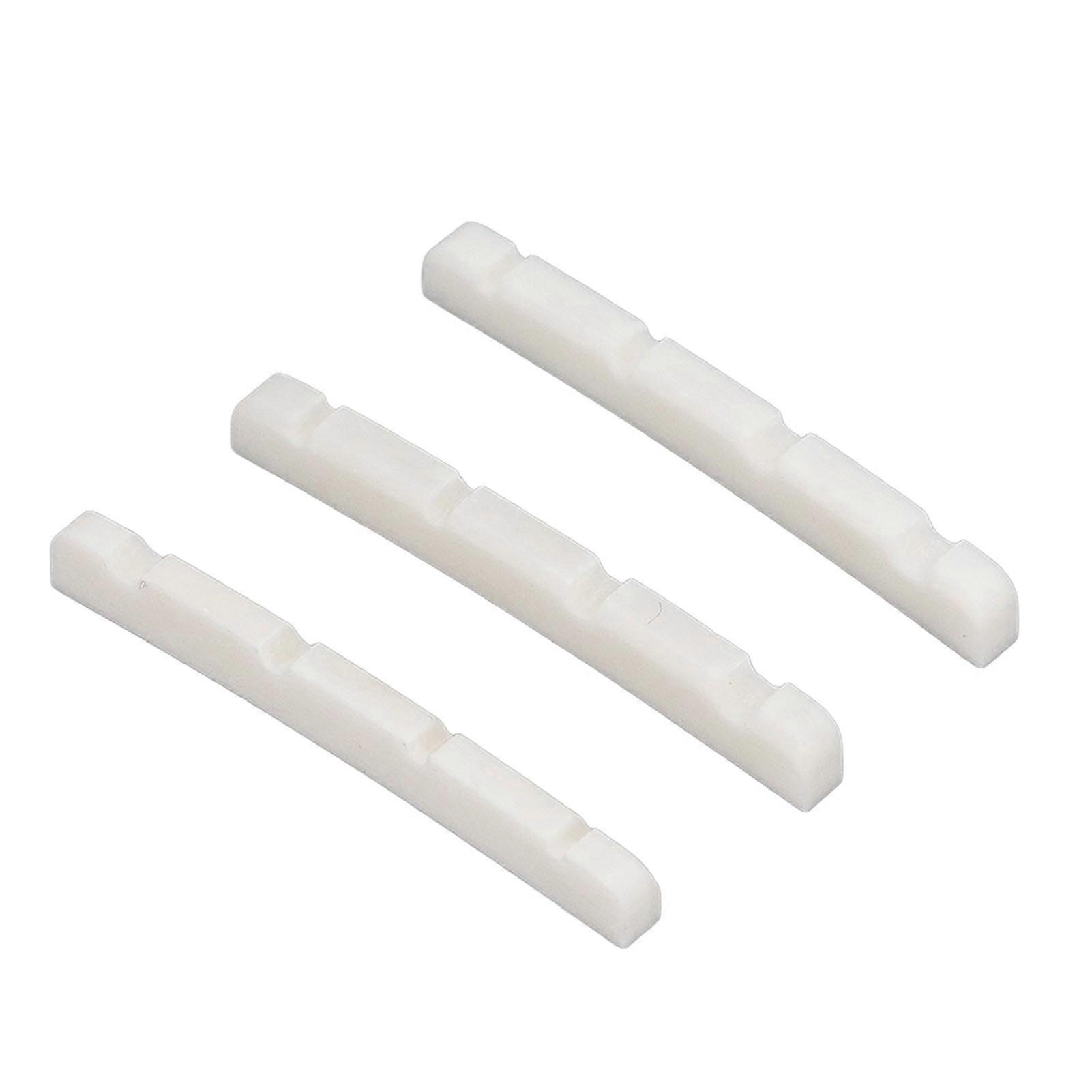 3Pcs Curved Bottom Bone Bass Nut 4 String 42x3.2x4.8mm Slotted