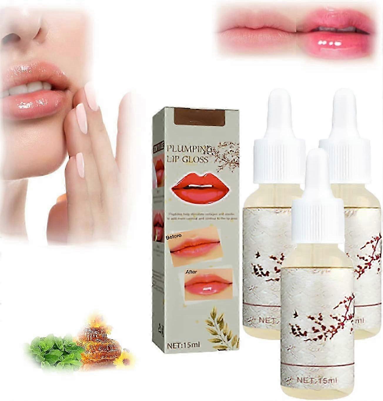 2025 Collagen Instant Lip Plumper Serum, Plumping Lip Gloss, Instant Volume Lip Plumping Oil, for Fuller Softer Lips Increased Elasticity