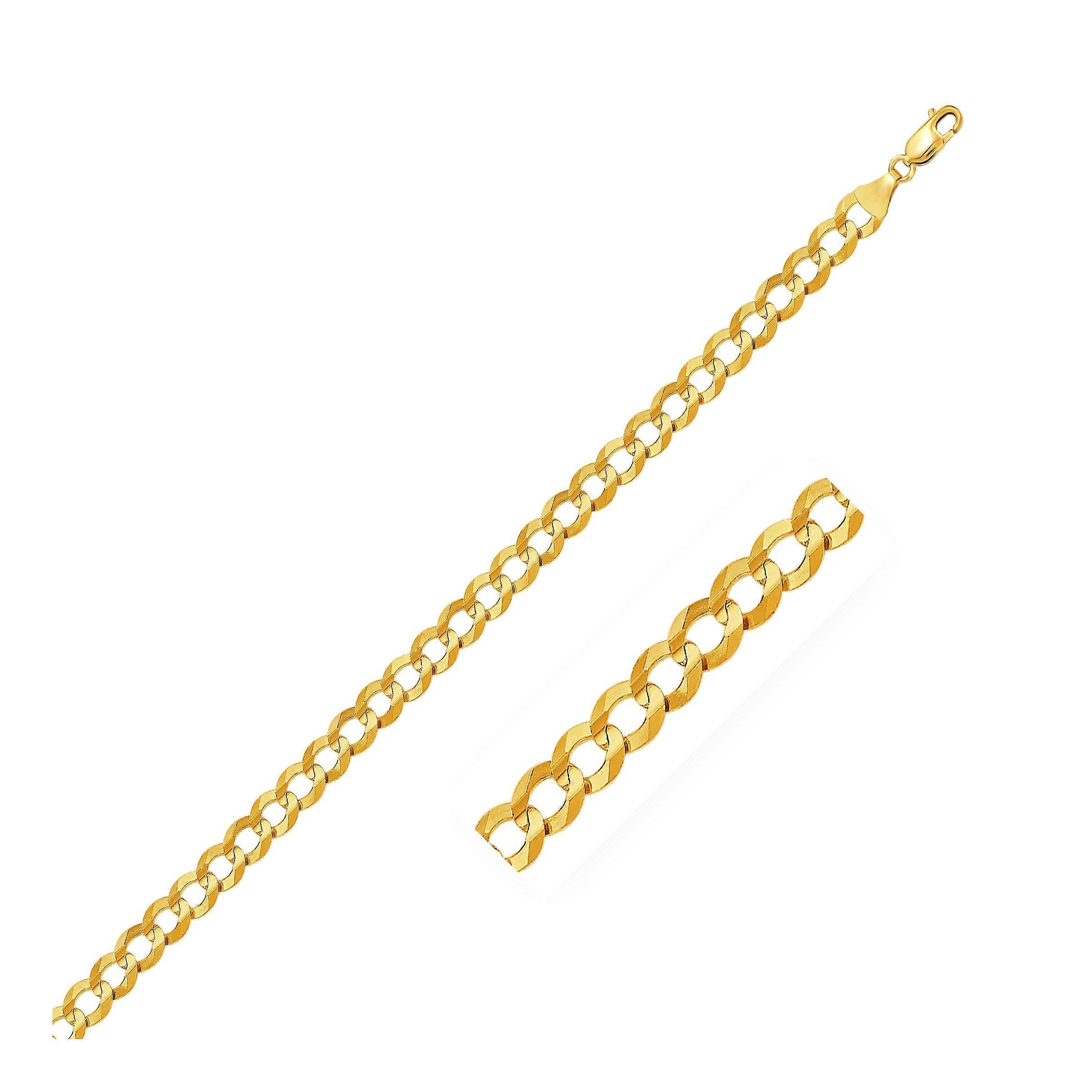 3.6mm 14kイエローゴールドソリッドカーブブレスレット