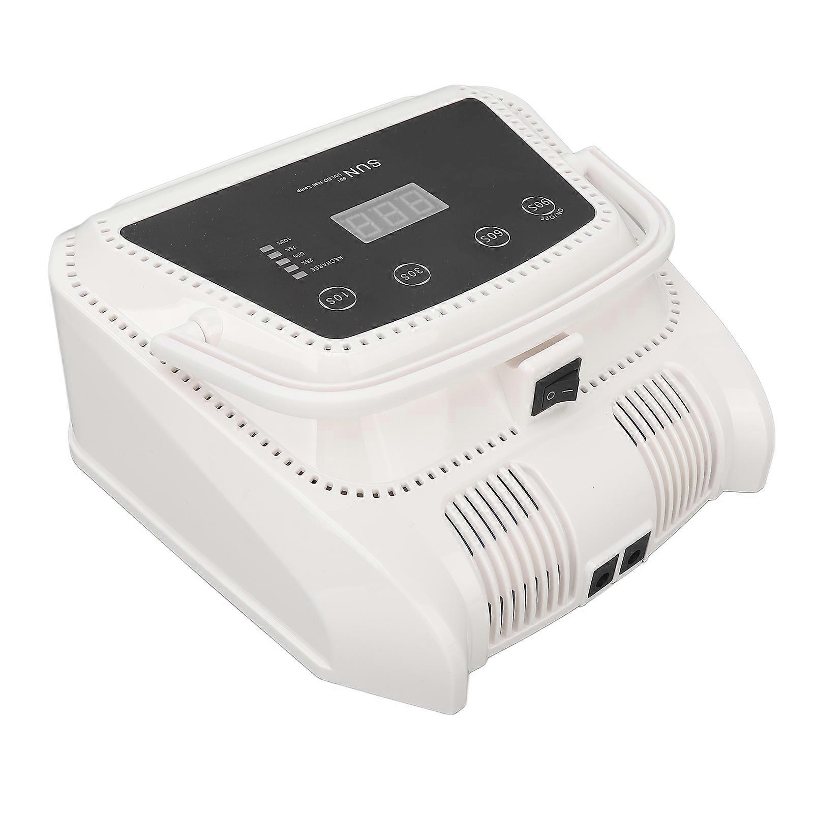 72W Rechargeable White Nail Dryer LED Lamp 36 Light Chips