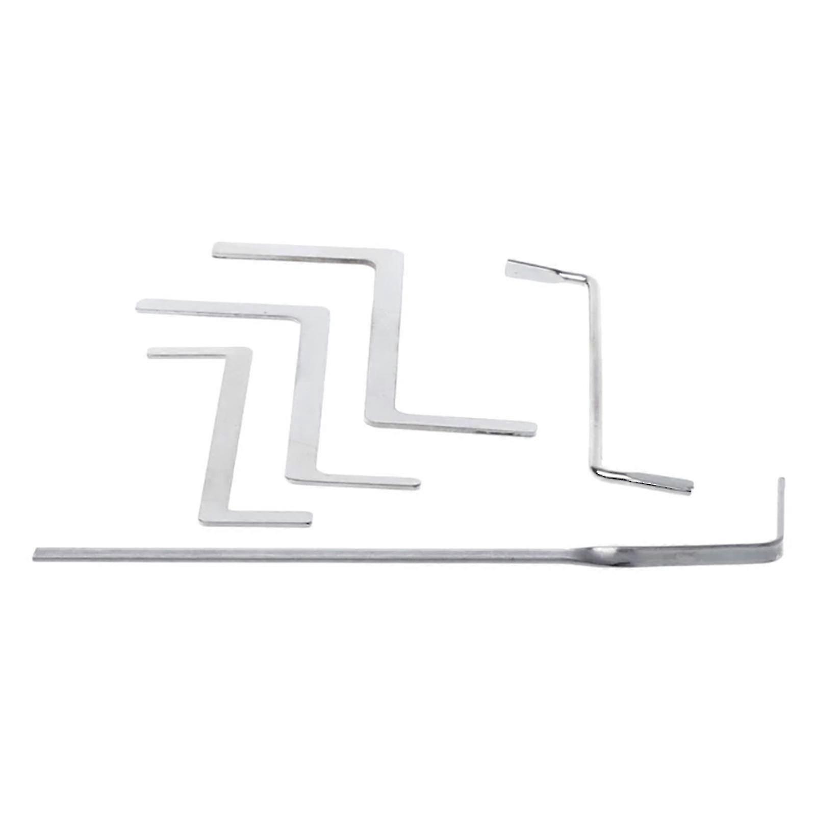 5pcs Locksmith Tools Double Row Tension Tools Stainless Steel Lock Pick Tools