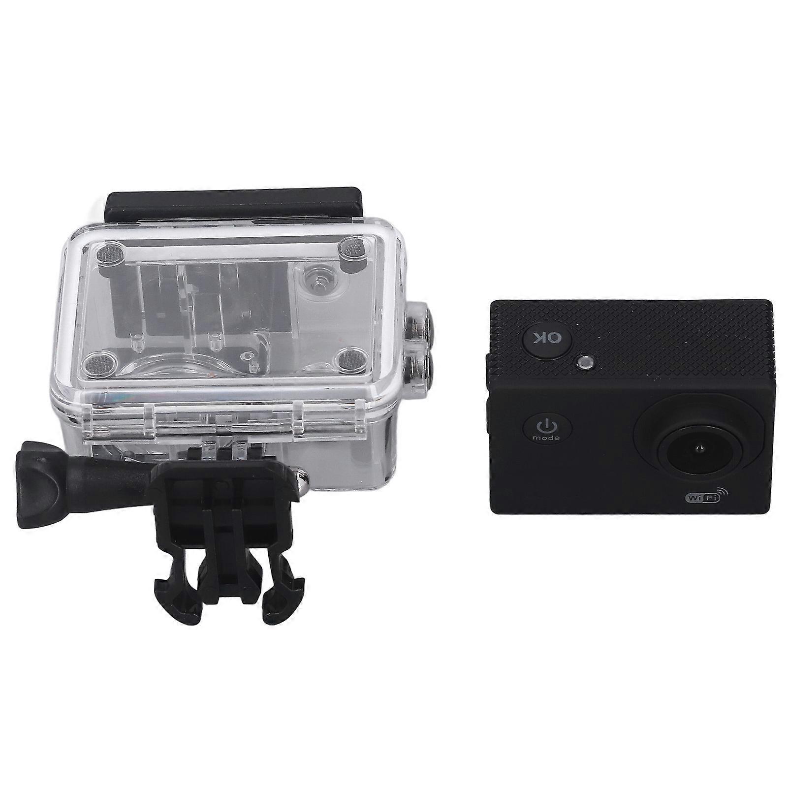 4K Action Camera 2in Screen 170° Wide Angle 30M Waterproof
