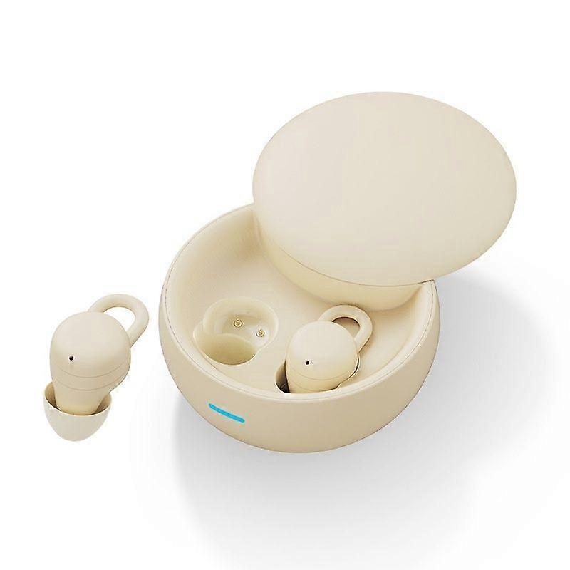 Sleeping earplugs Bluetooth 5.3 Dual noise reduction Suitable for side sleepers(Beige)