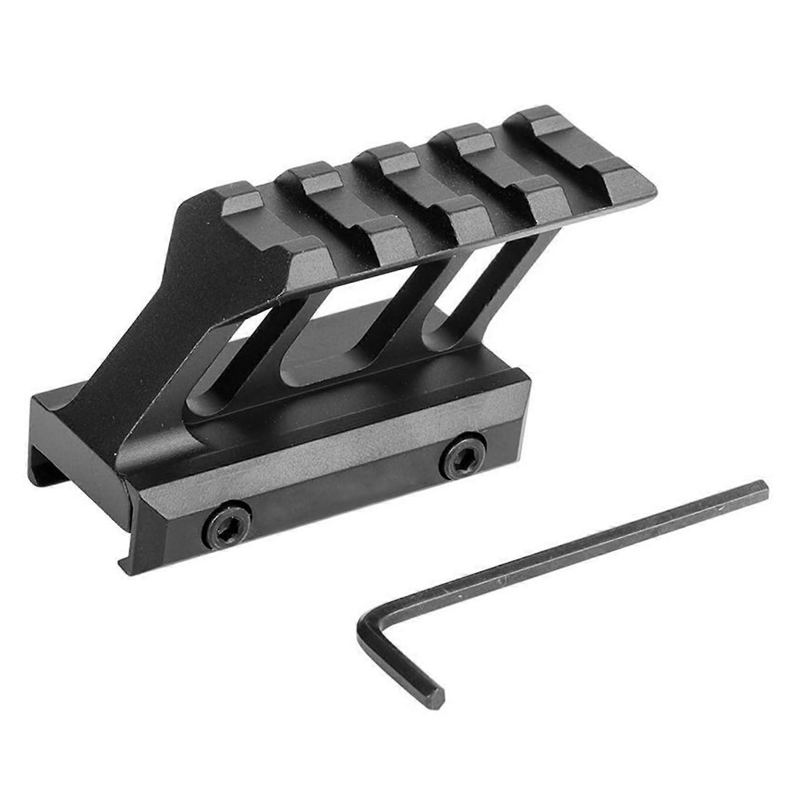 20mm Picatinny Rail Mounts Adapter Lightweight Aluminum Alloy Heightened Rail Bracket Base 4 Slots