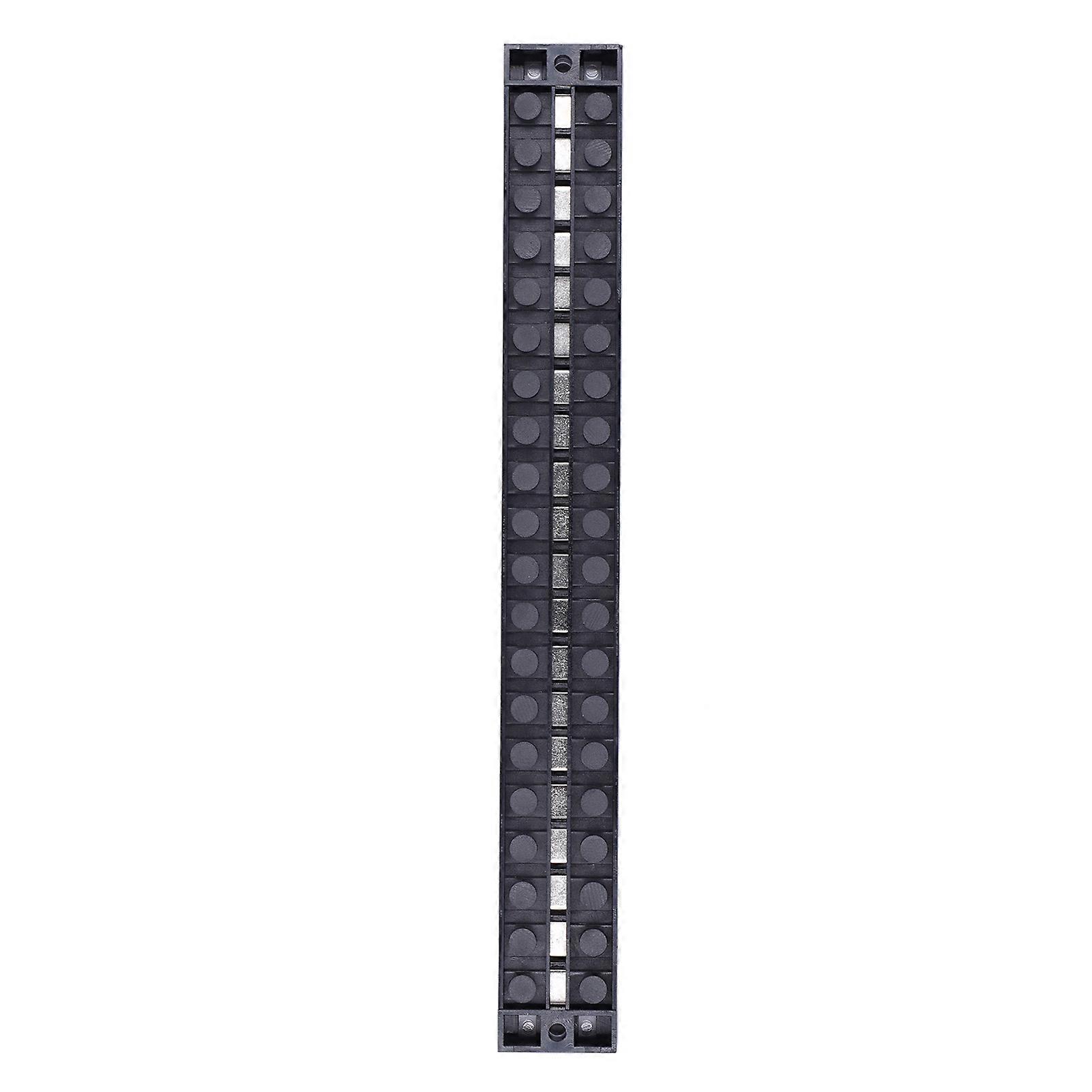 15pcs TB‑2520 Terminal Block 20 Position Dual Row 600V 25A Screw Terminal Strip Blocks