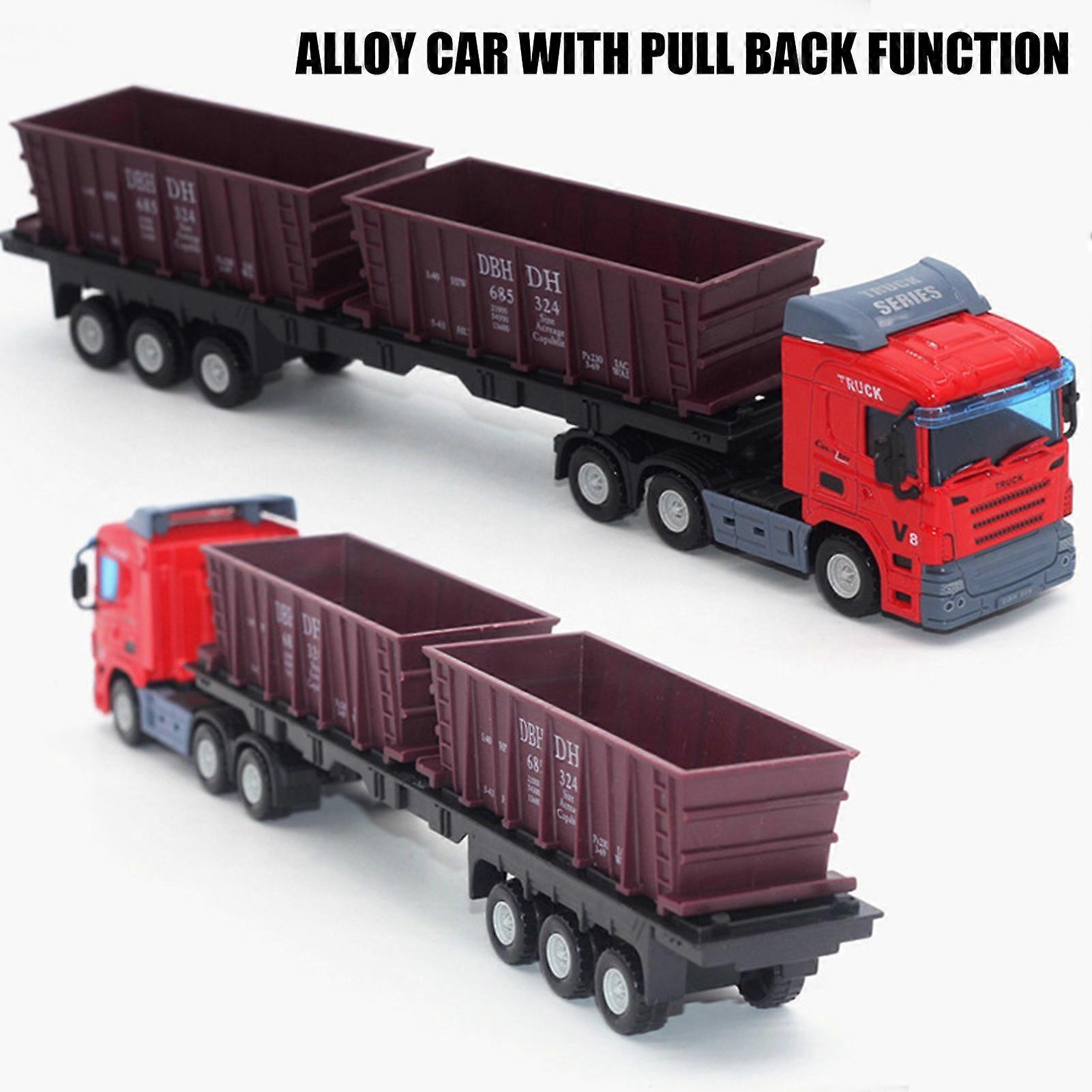 1:43 Scale Transport Vehicle Highly Simulated Pull Back Toy Model for Kids (Red)