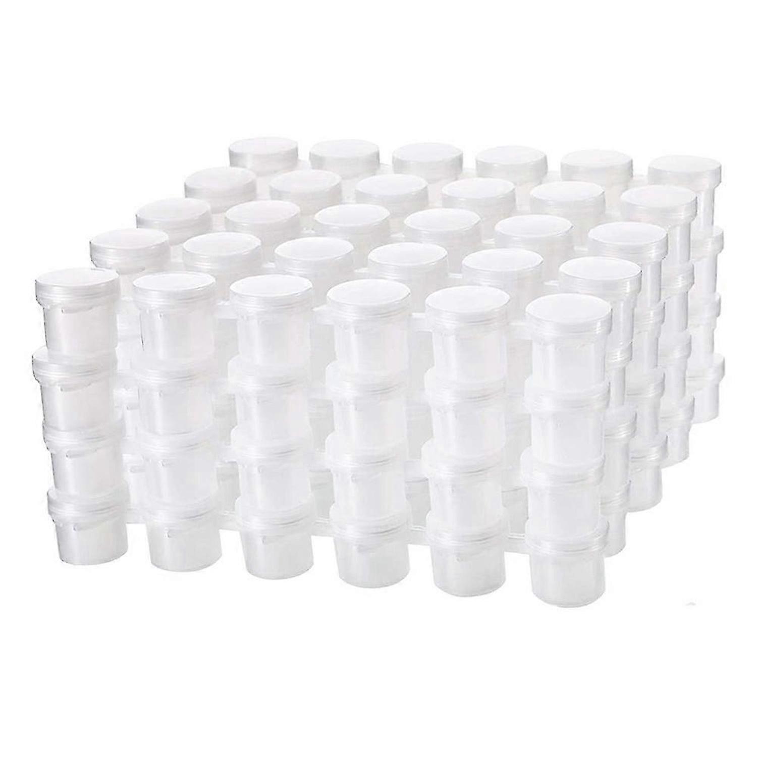 50 Strips Empty Paint Pots 5 Ml Crafts Supplies, 300 Pots in Total