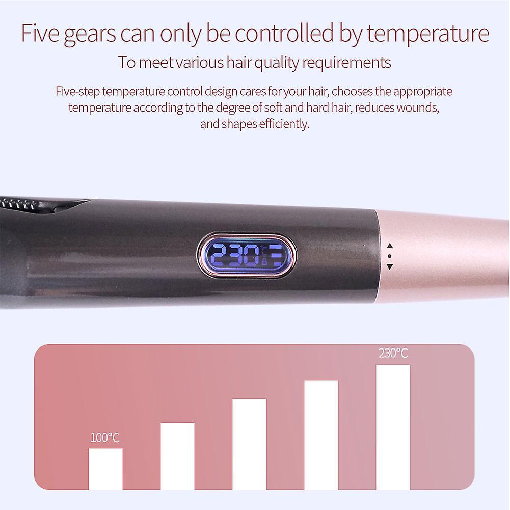 2-in-1 Hair Straightener Curler with LCD, Adjustable 100-230℃