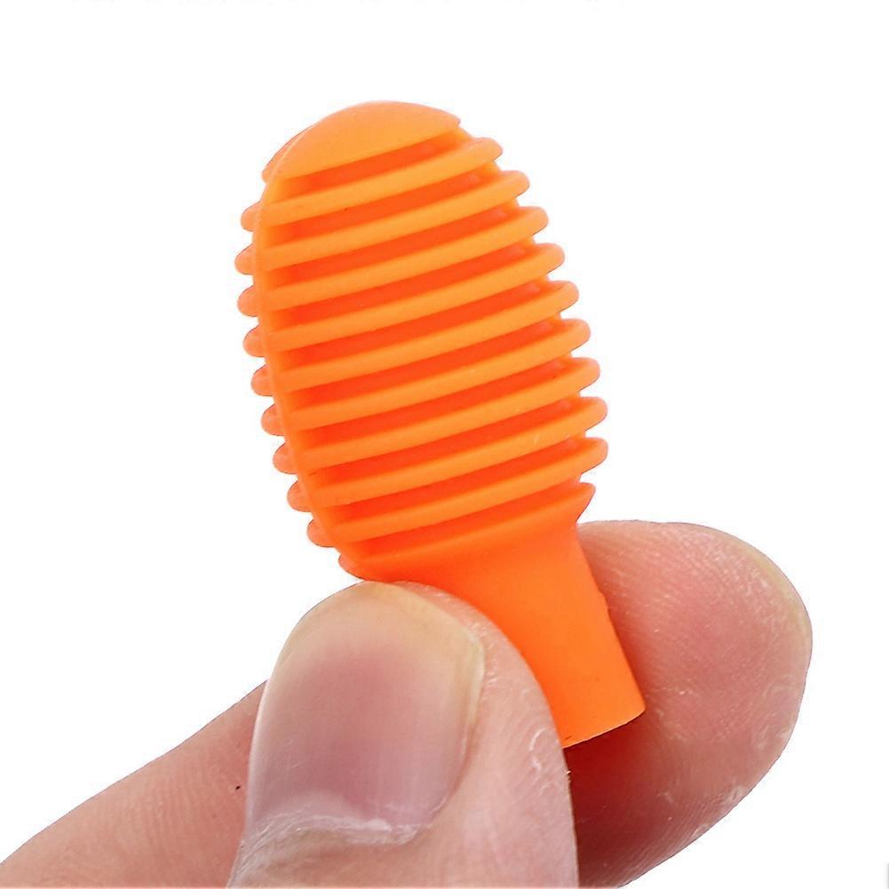 4Pcs Orange Silicone Drum Stick Practice Tips Portable Mute