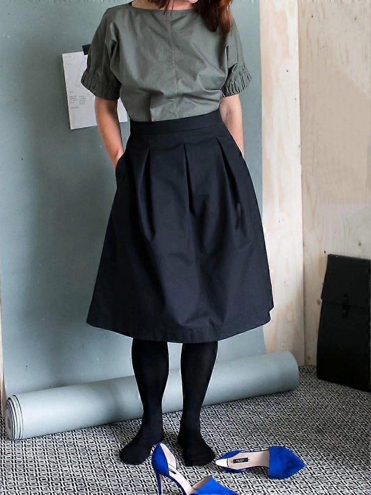 The Assembly Line Sewing Pattern Three Pleat Skirt XS-L