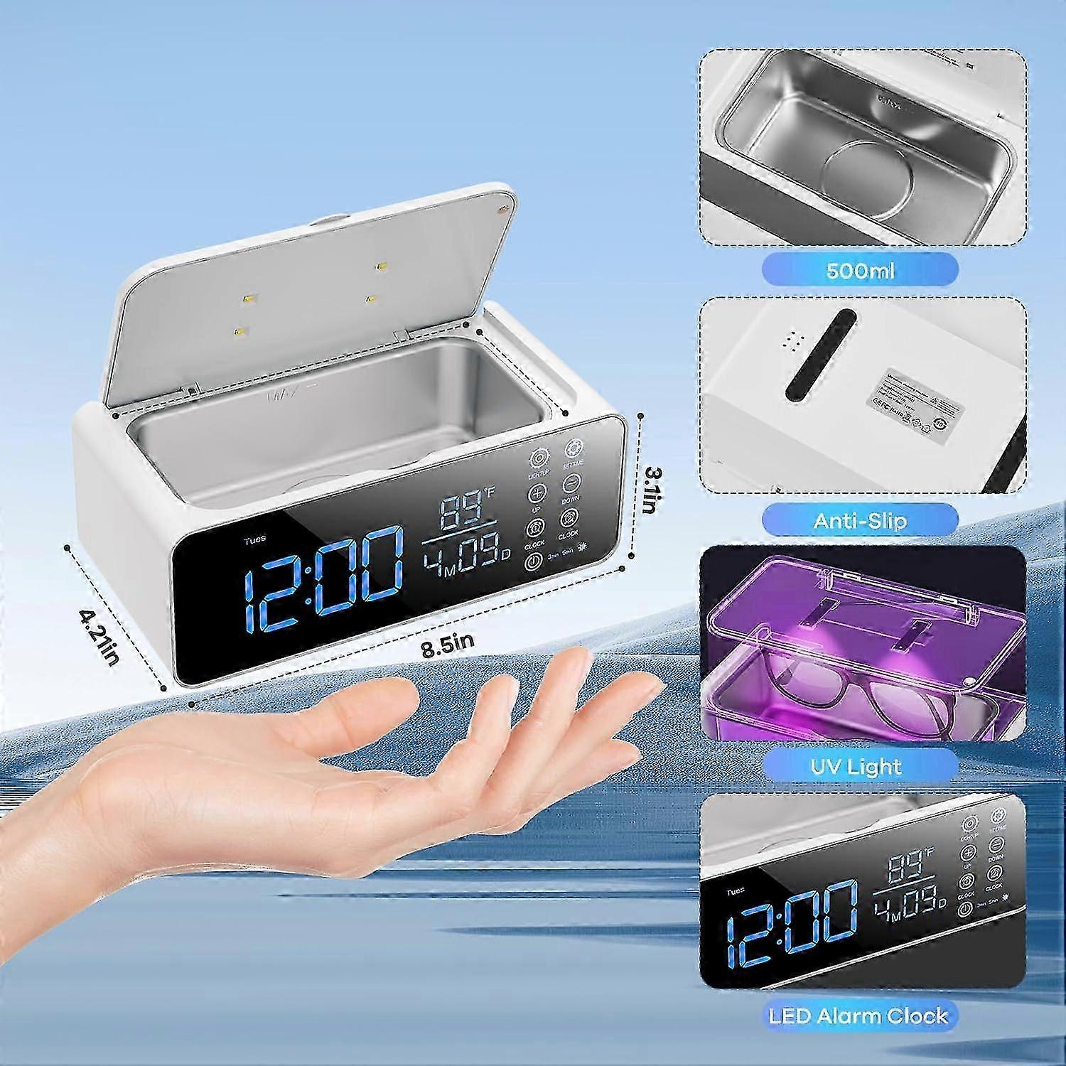 HD Square Digital Alarm Clock, LED Backlight Design for Easy Viewing at Night 2025