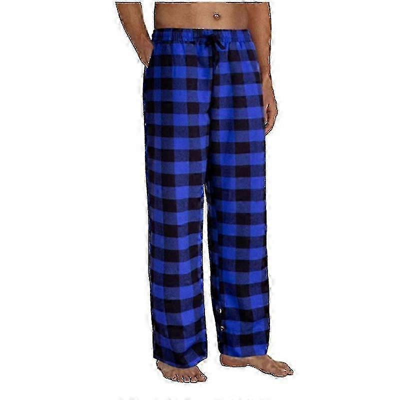 Herren Pyjamahose Weihnachten Karierte Pyjamahose mit Taschen Schlafhose mit weitem Bein g2024127338 2025