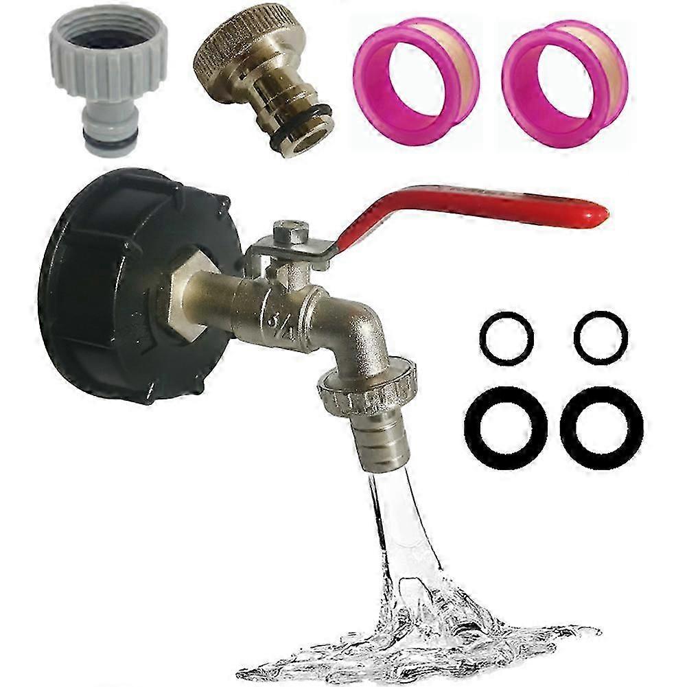 1000 Liter Ibc Water Tank With S60x6 Adapter Valve And 3/4 (only Faucet)