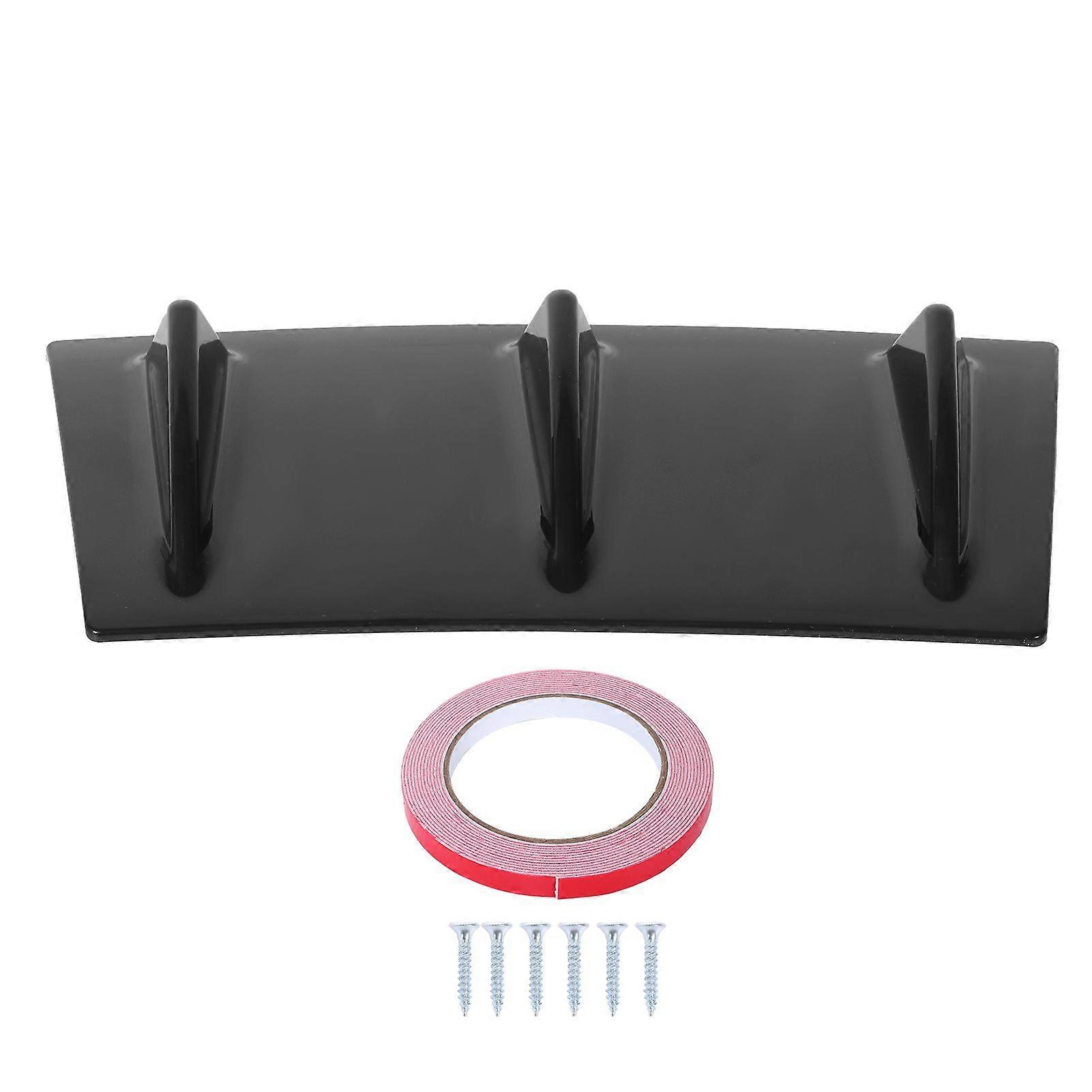 Achterbumper Lip Diffuser Spoiler Weerbestendig Glanzend Zwart Universeel voor Automodificatie3 Vinnen