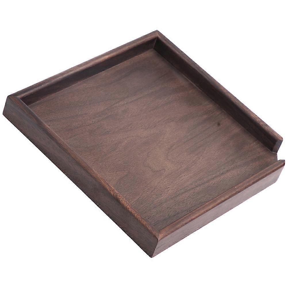 Vintage Teacup Tray Wooden Tea Tray for Home Use 4Pcs Decorative Supply