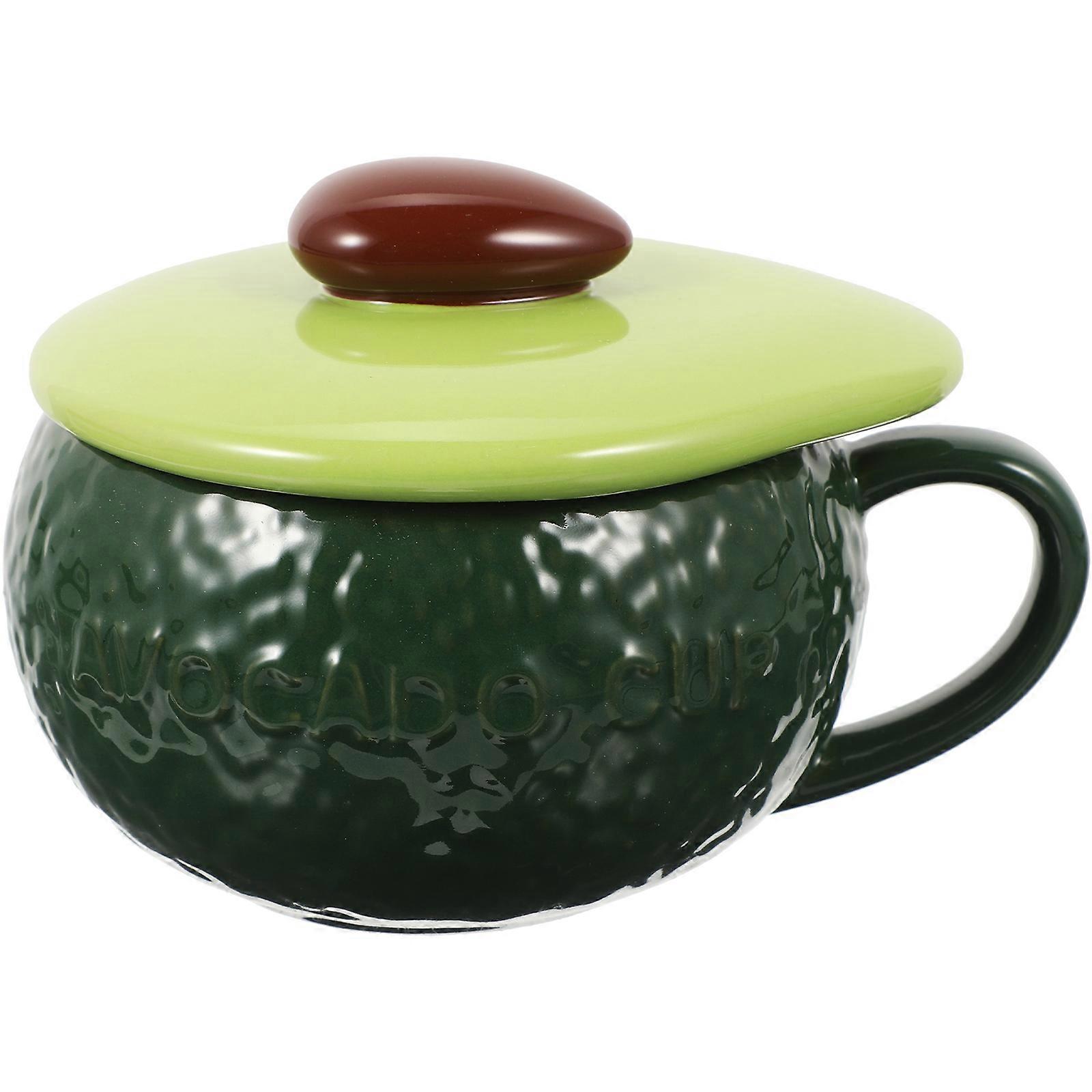 Ceramic Cup with Cover Mug for Daily Use Multi-Use Beverage Cup