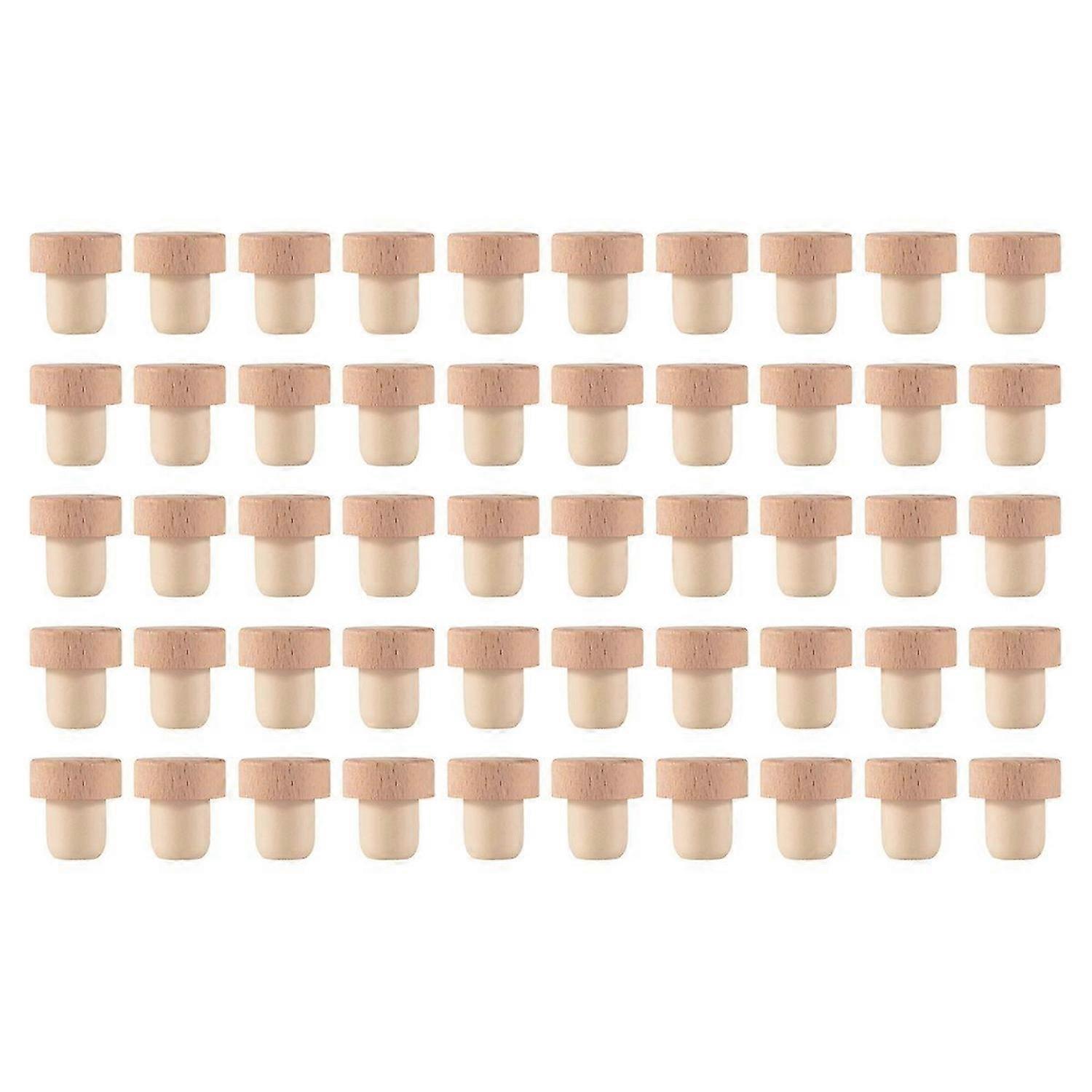 50Pc Wine Bottle Cork T Shaped Cork Plugs for Wine Cork Wine Stopper Reusable Wine Corks Wooden and
