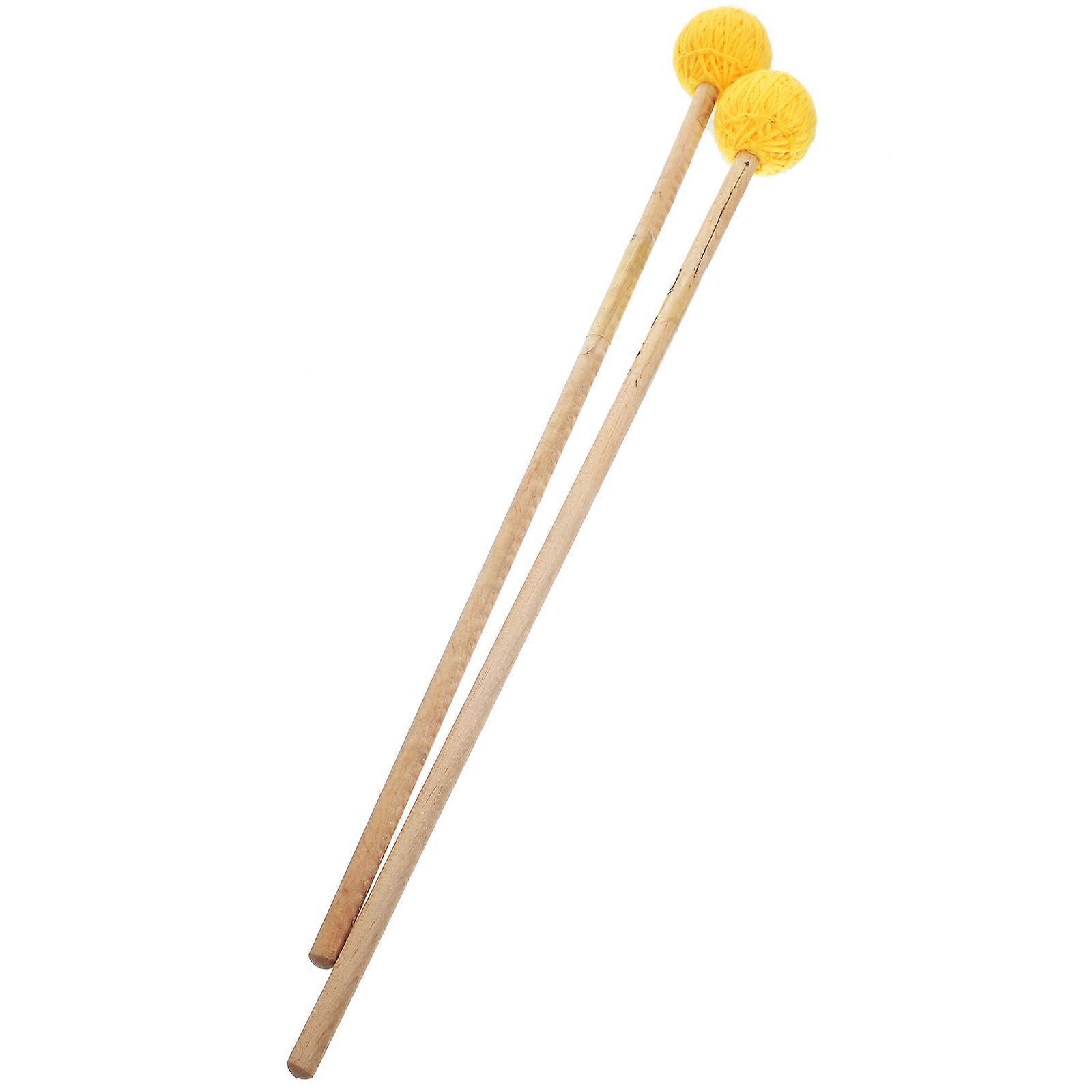 Tongue Drum Mallet Set 2Pcs Percussion Instrument Mushroom Shape Crafted for Music Education and Meditation