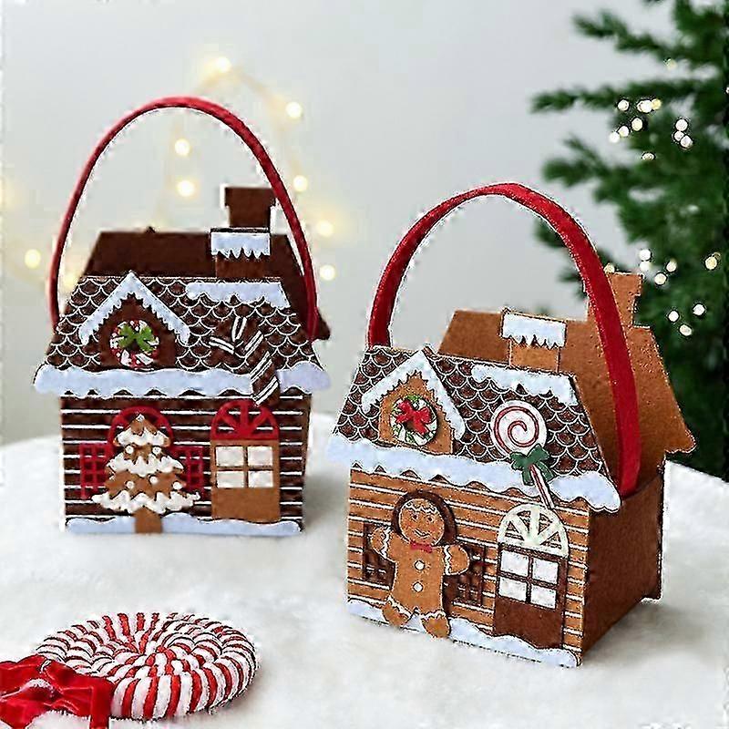 Christmas Felt Banner with Red Berry and Leaf Garland for Holiday Decor