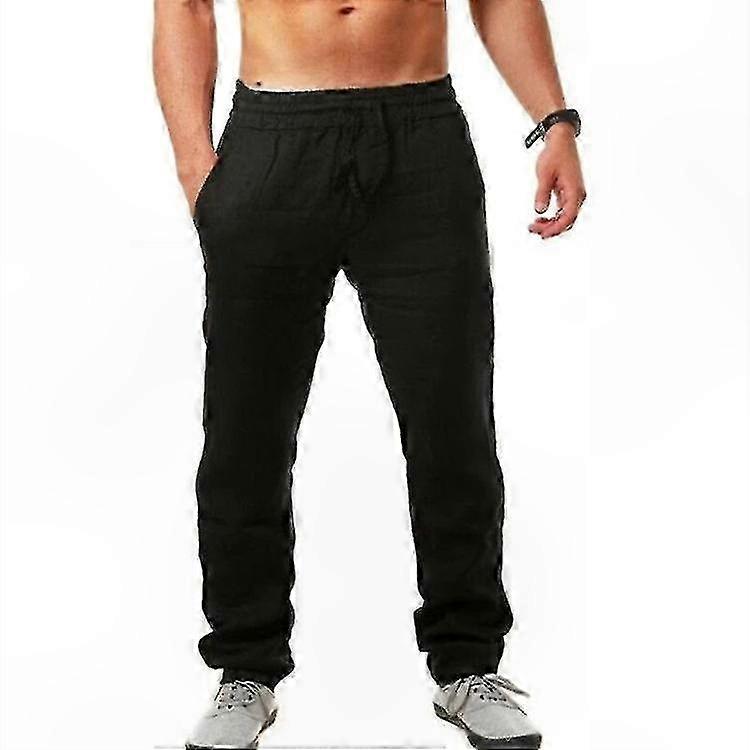 Men's Summer Trousers - Soft Linen Fabric for Casual Wear with Enhanced Air Flow Design