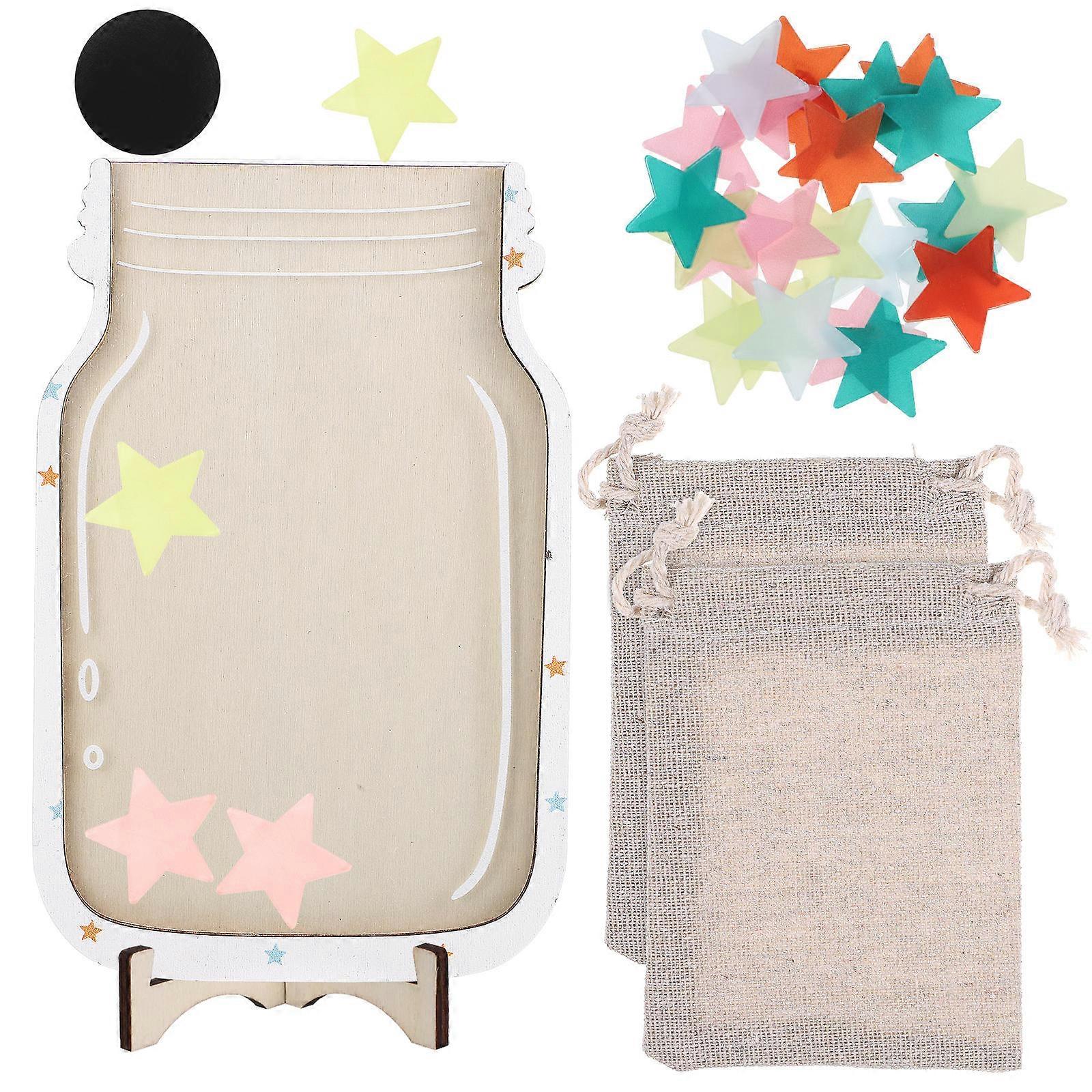 Reward Jar Teacher Incentive Jar for Motivation 5Pcs Multi Wooden Set