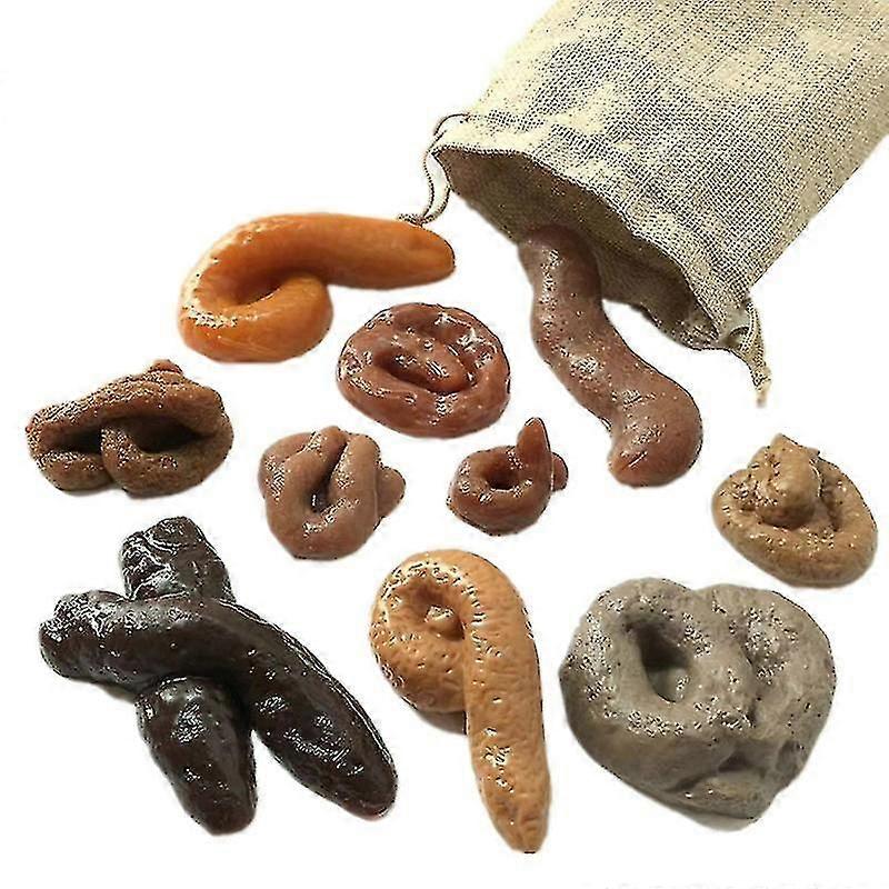 10pcs/sac Faux caca Excréments Farces Jouets Halloween Poisson d’avril Jour Fête Trick Toy - DSW