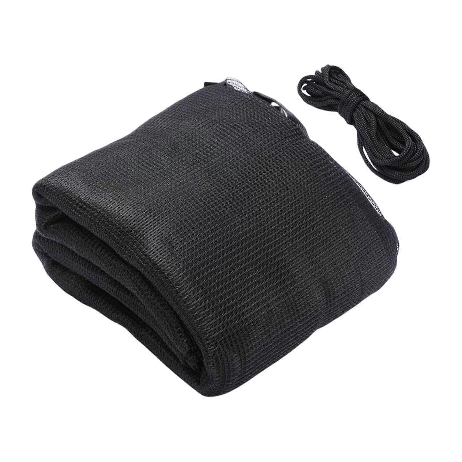 Trampoline Enclosure Net Replacement, Breathable Woven Mesh for 14ft Round Frame with 6 Poles, Black Ventilation Protective Net
