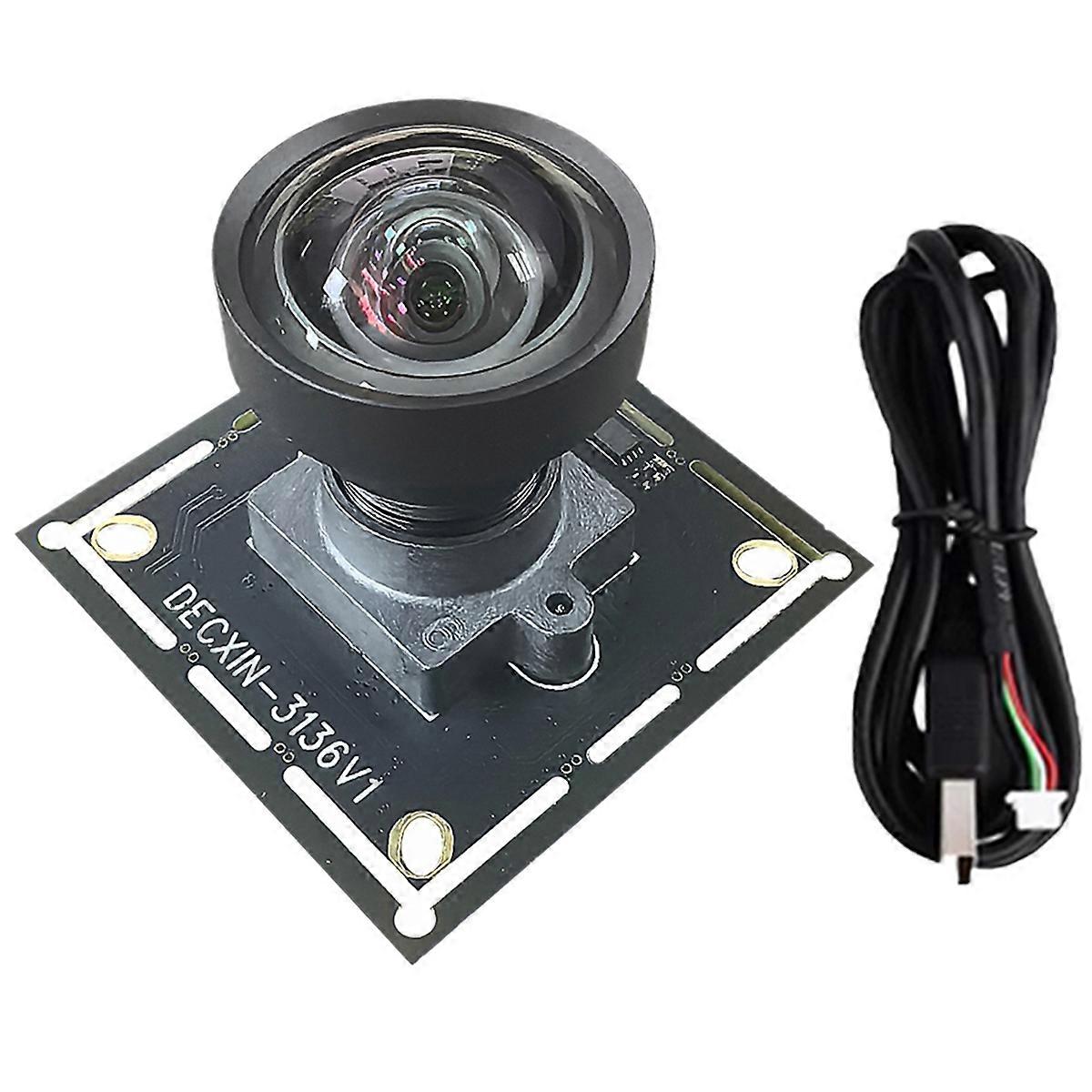 12MP IMX577 USB 2.0 Camera Module 118° Slight Distortion 4K/30fps Wide-Angle for Video Conferencing Face Recognition