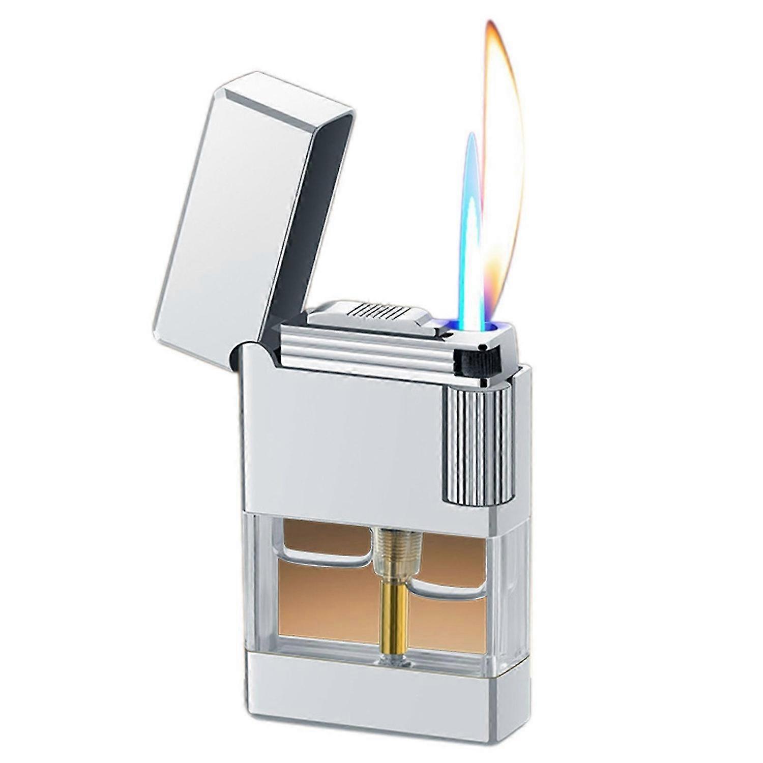 Metal Double Open Fires Inflatable Lighter Versatile Elegant Present Choice Lighter Dad Present