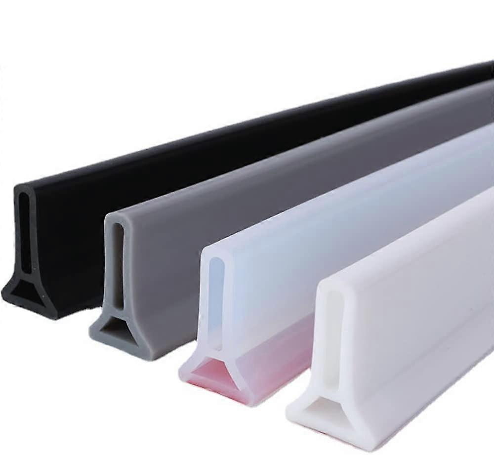 Waterproof Shower Screen Seal Strip 1m Grey Door Threshold Water Dam for Wet and Dry Separation 39 in