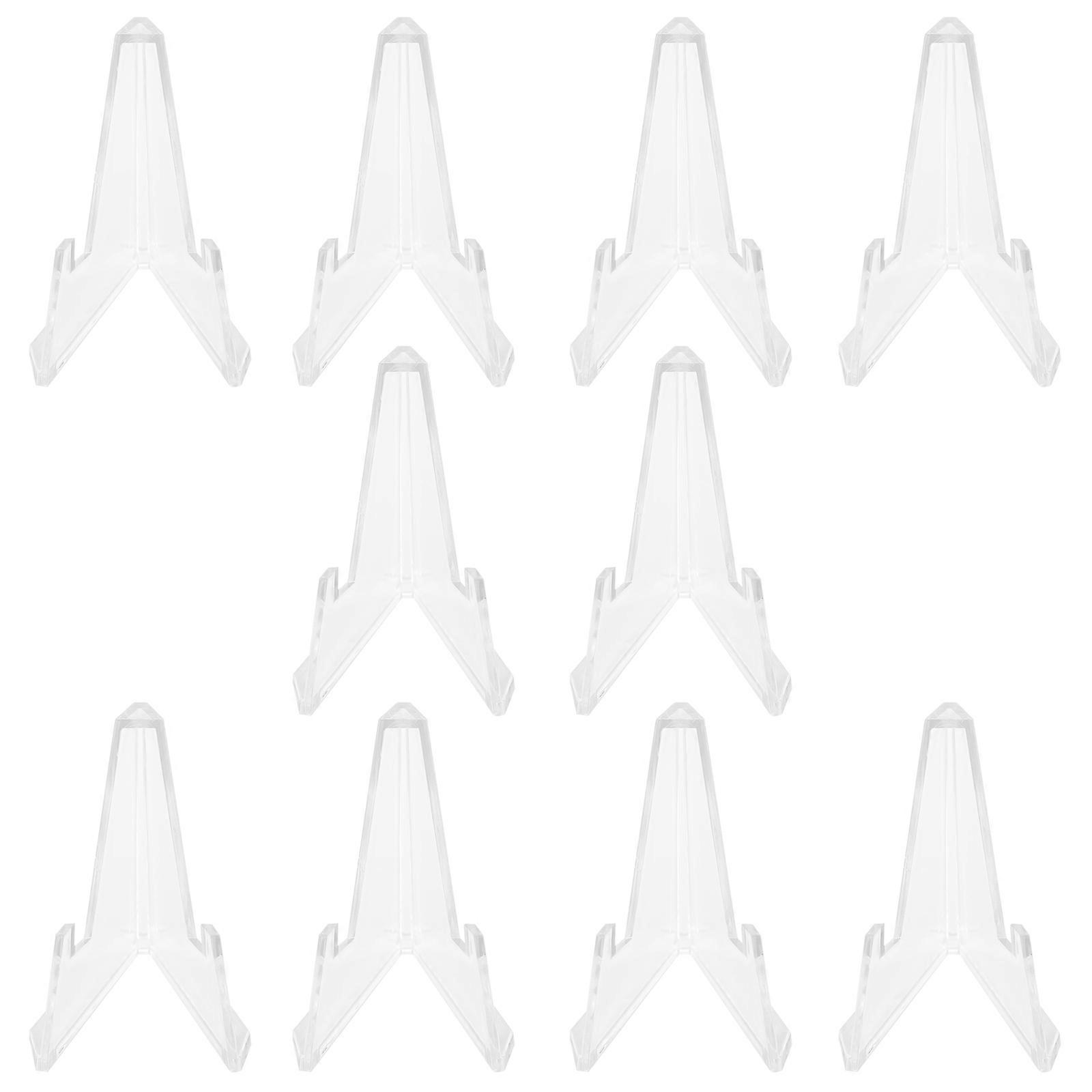 Transparent Acrylic Badge Display Stands for Storage 10Pcs Clear Holders