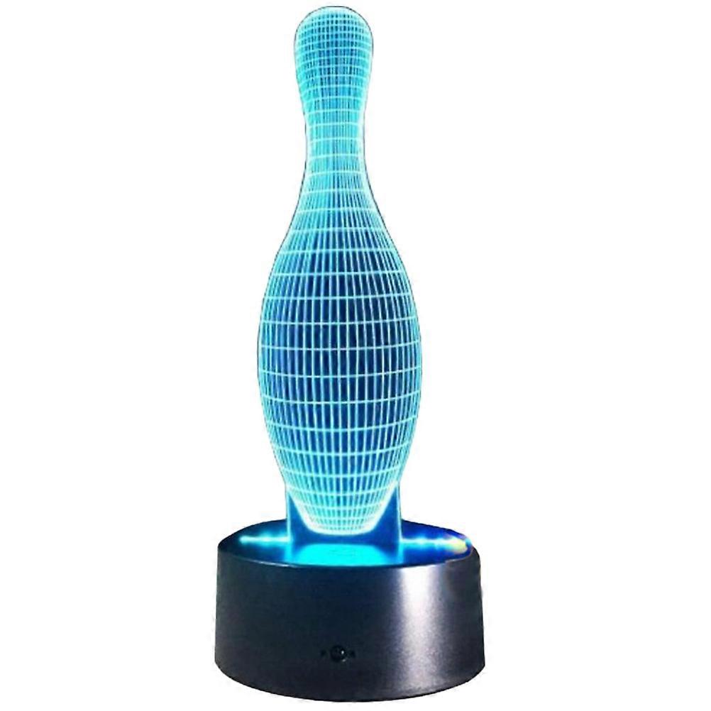 3Pcs Bowling LED Lamp 3D Night Light for Desktop Home Decor Touch Lamp