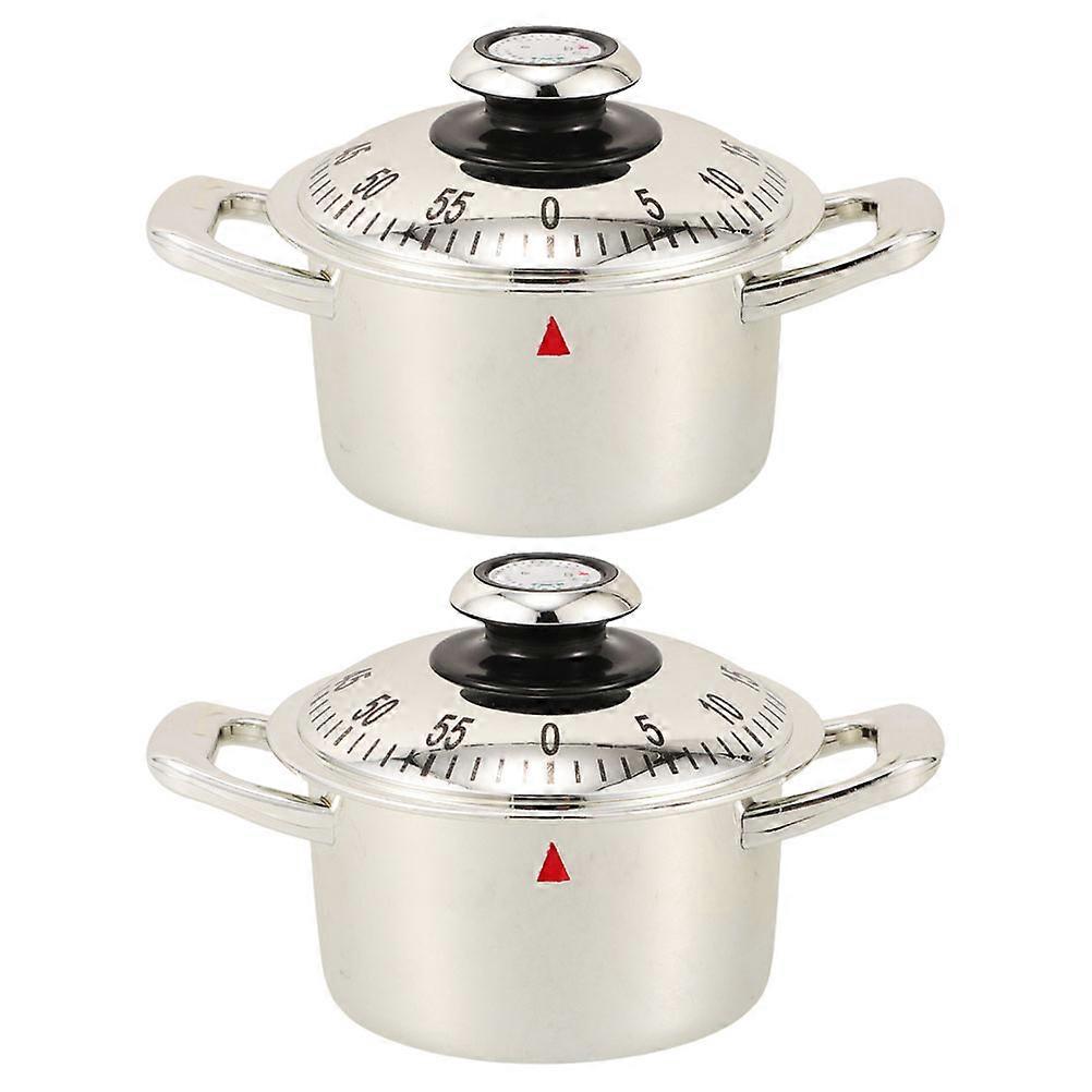 Cute Mechanical Countdown Timer For Cooking And Baking In Silver Color With 60 Minute Countdown Feature In 6 Pcs Set