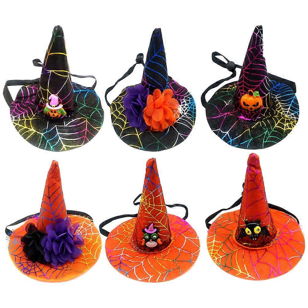 Halloween Cat Hat Headgear for 12Pcs Assorted Color Pet Decoration